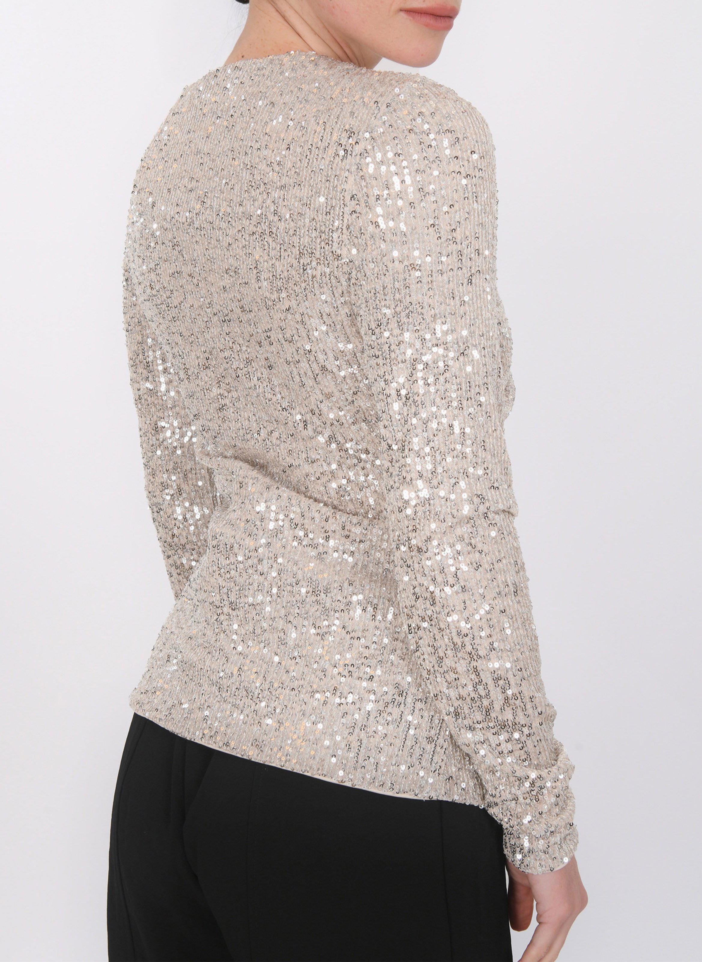 Top met ronde hals en pailletten KOOKAI Zilver