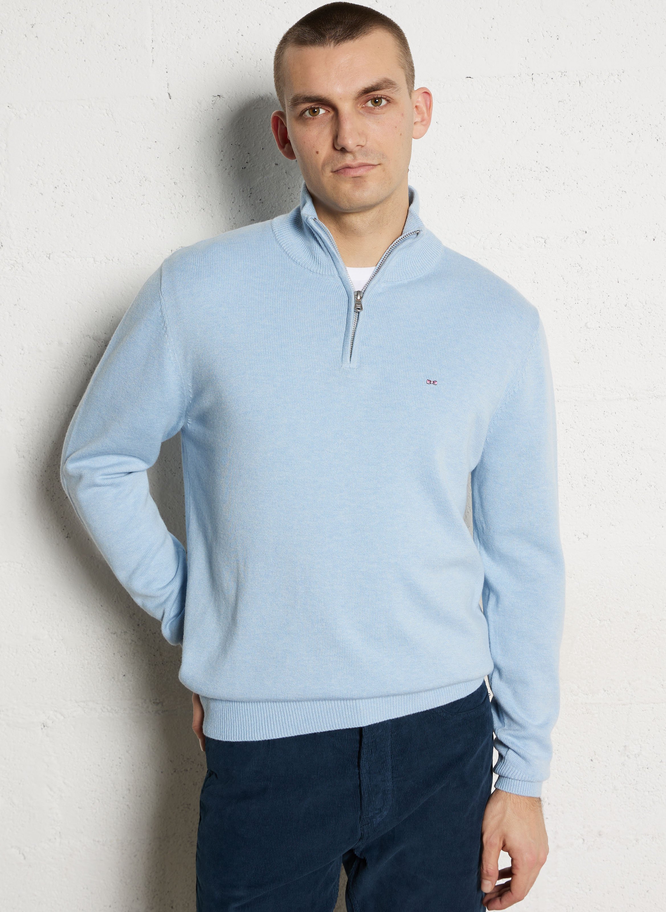 Pull col camionneur en laine mélangée EDEN PARK