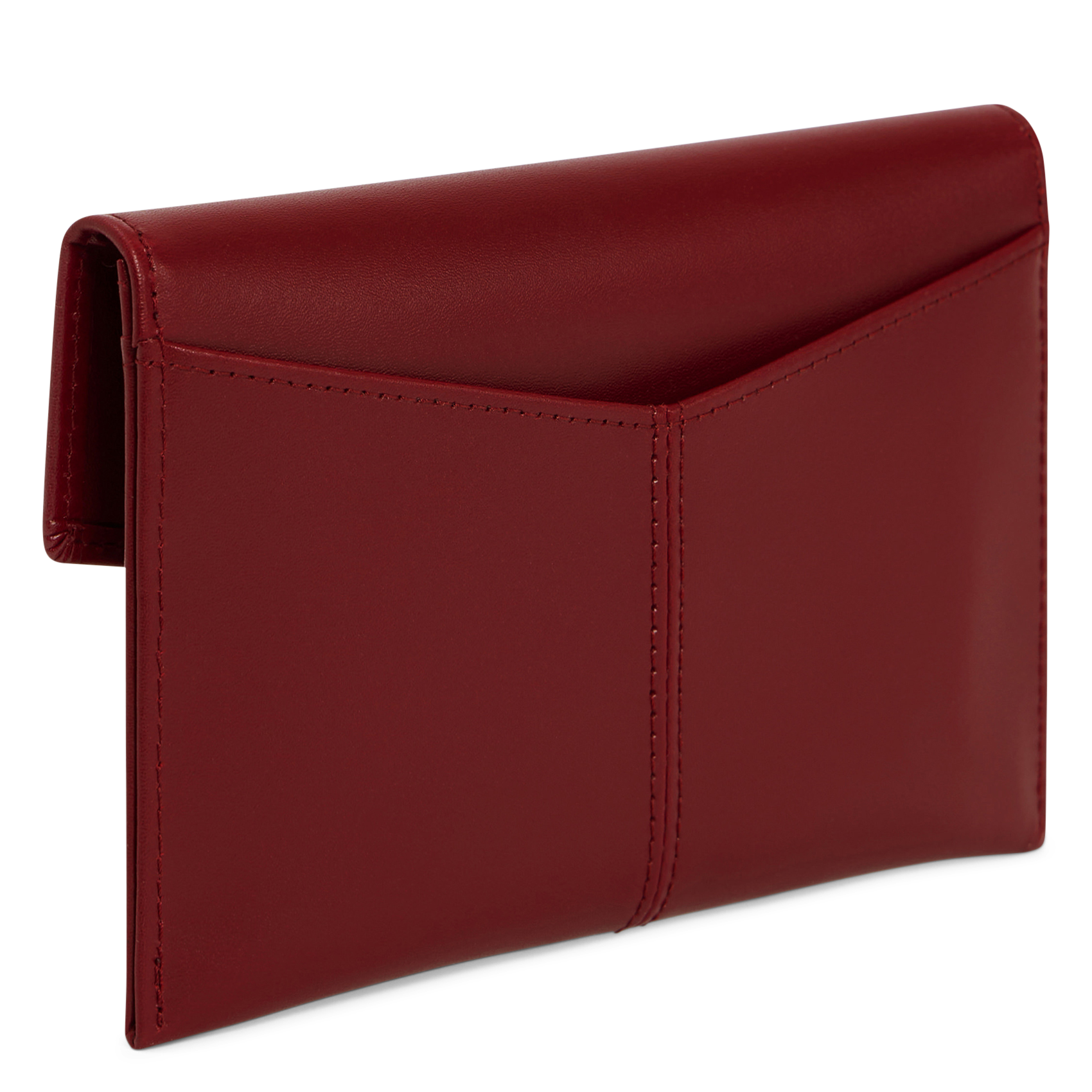 Bolso tipo sobre de piel lisa LE TANNEUR Rojo