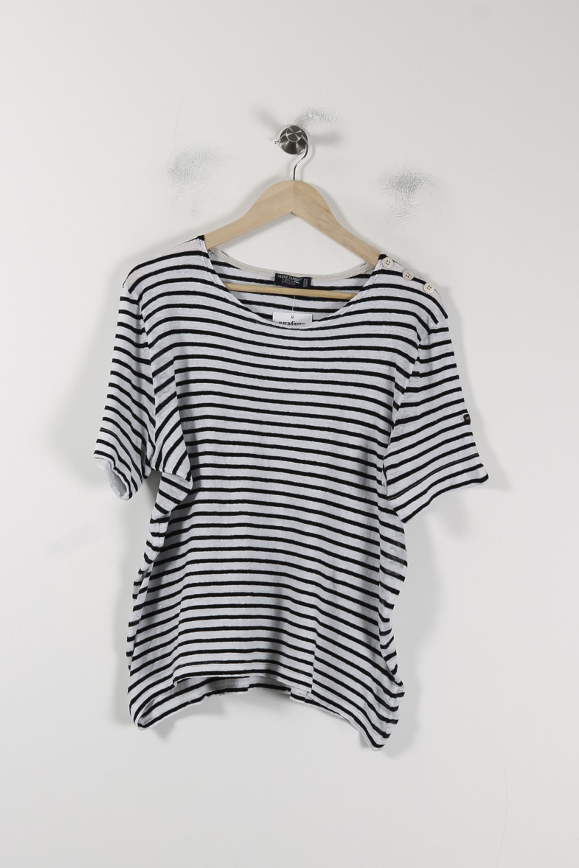 Tommy Badge T-shirt SAINT JAMES - Seconde Main White