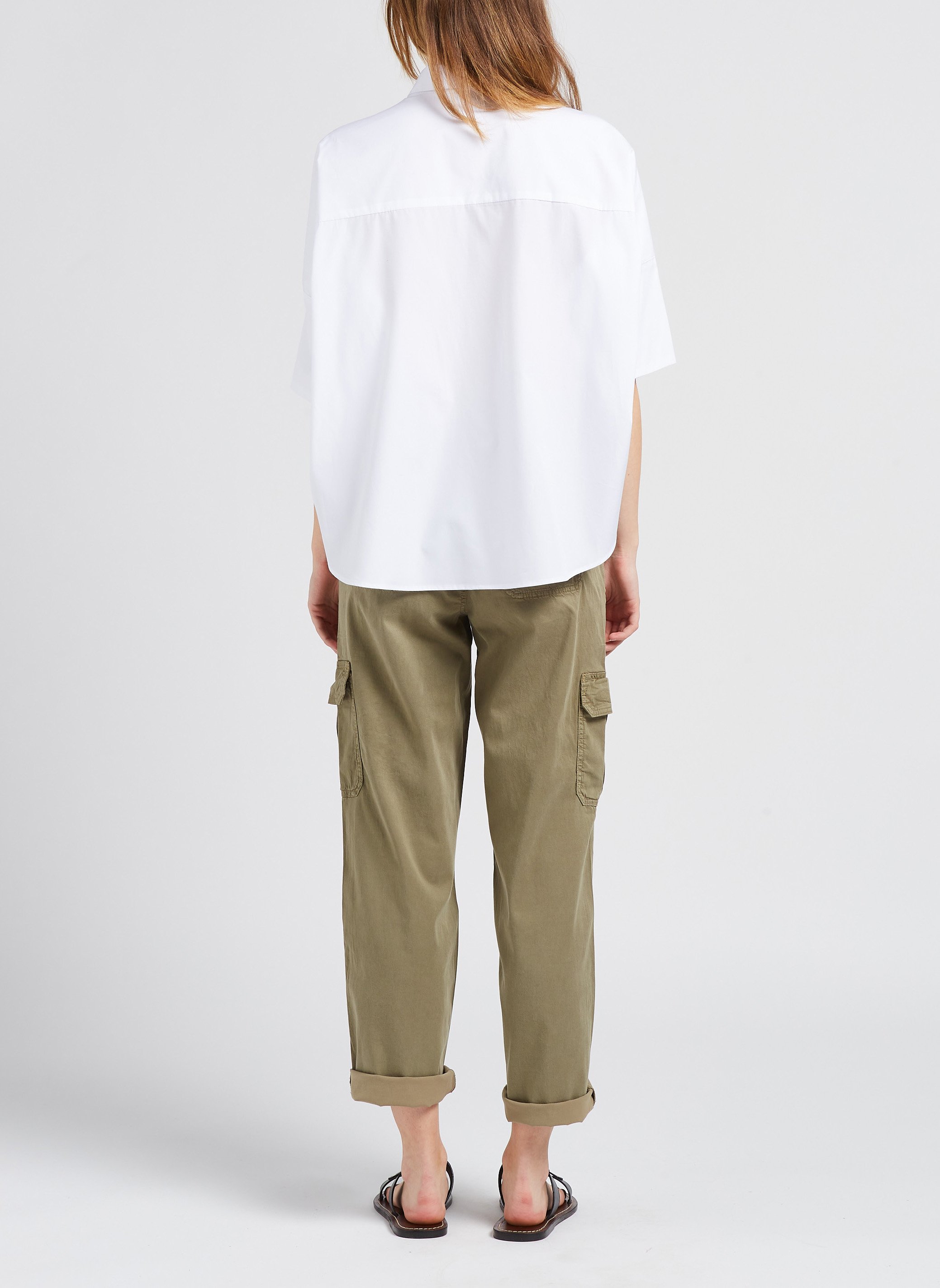 Chemise oversize col classique en coton GERARD DAREL Blanc