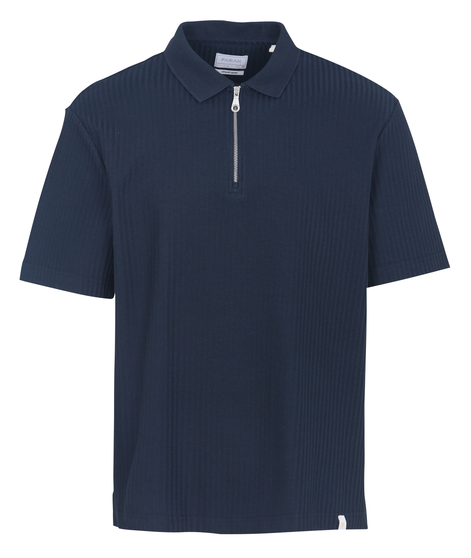 Kurzarm-Poloshirt mit Ton-in-Ton Streifen FARAH Blau