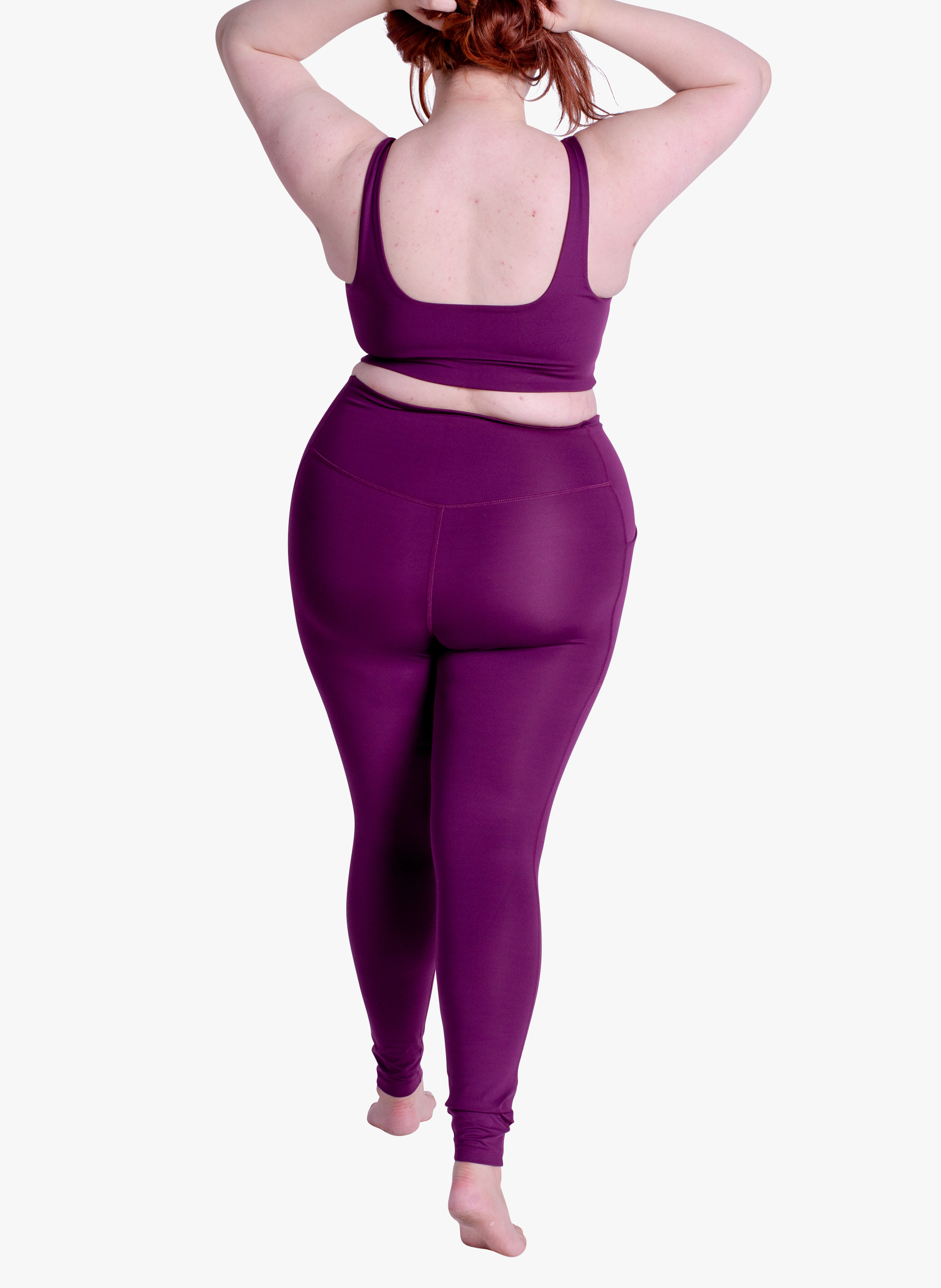 Legging compressif avec poches GIRLFRIEND COLLECTIVE Prune