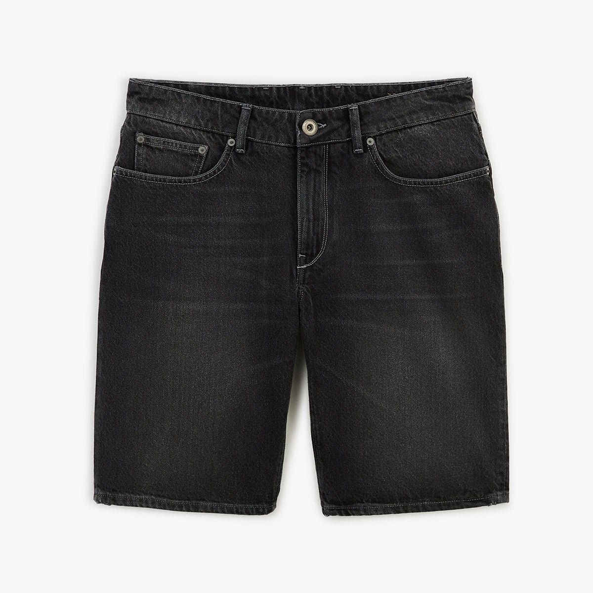 Tapered cut denim Bermuda shorts SERGE BLANCO Grey