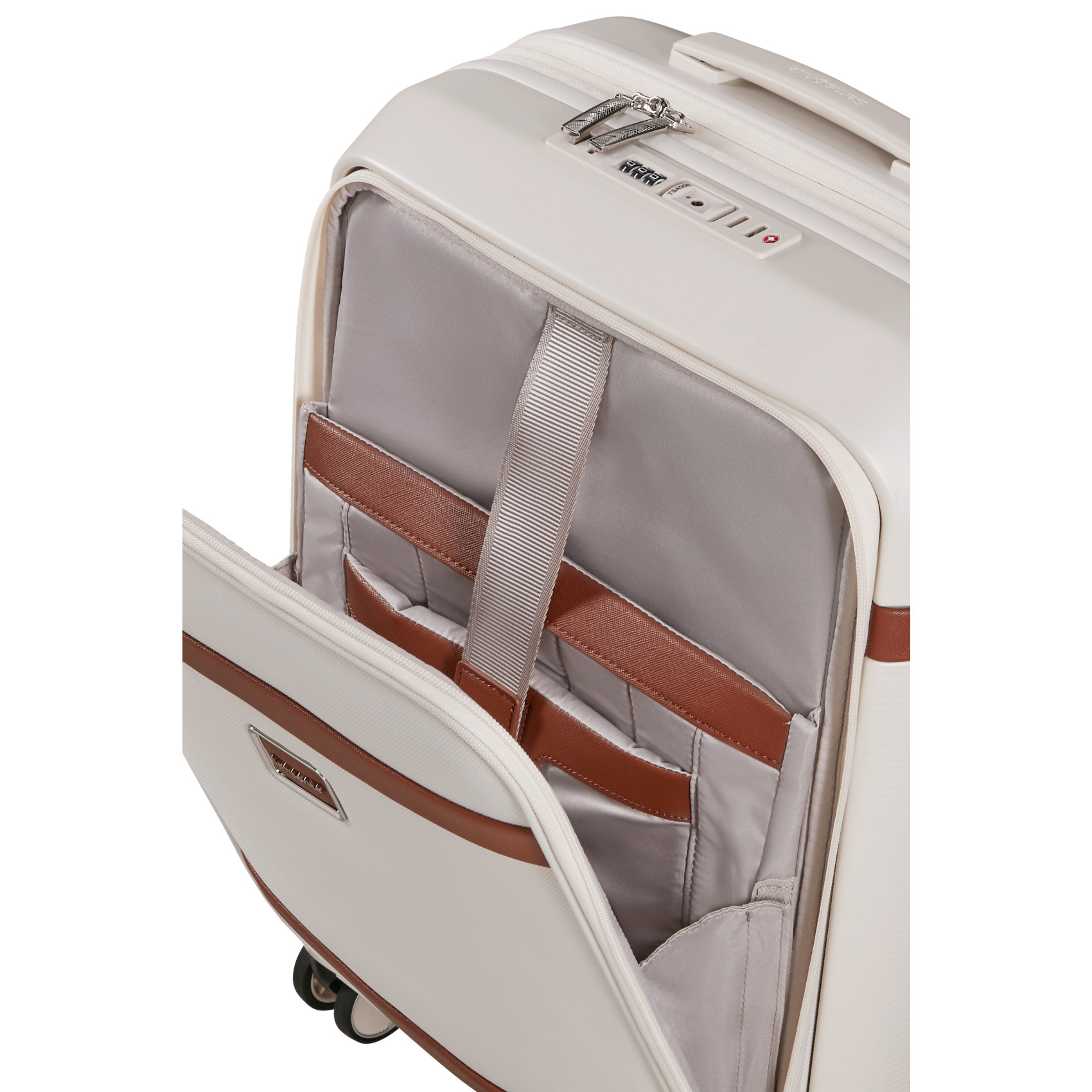 Image suitcase 4 wheels size small Beige