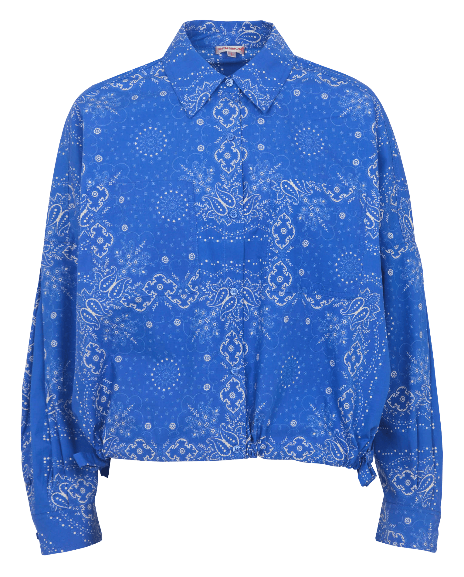 Loose short printed shirt BENSIMON Blue
