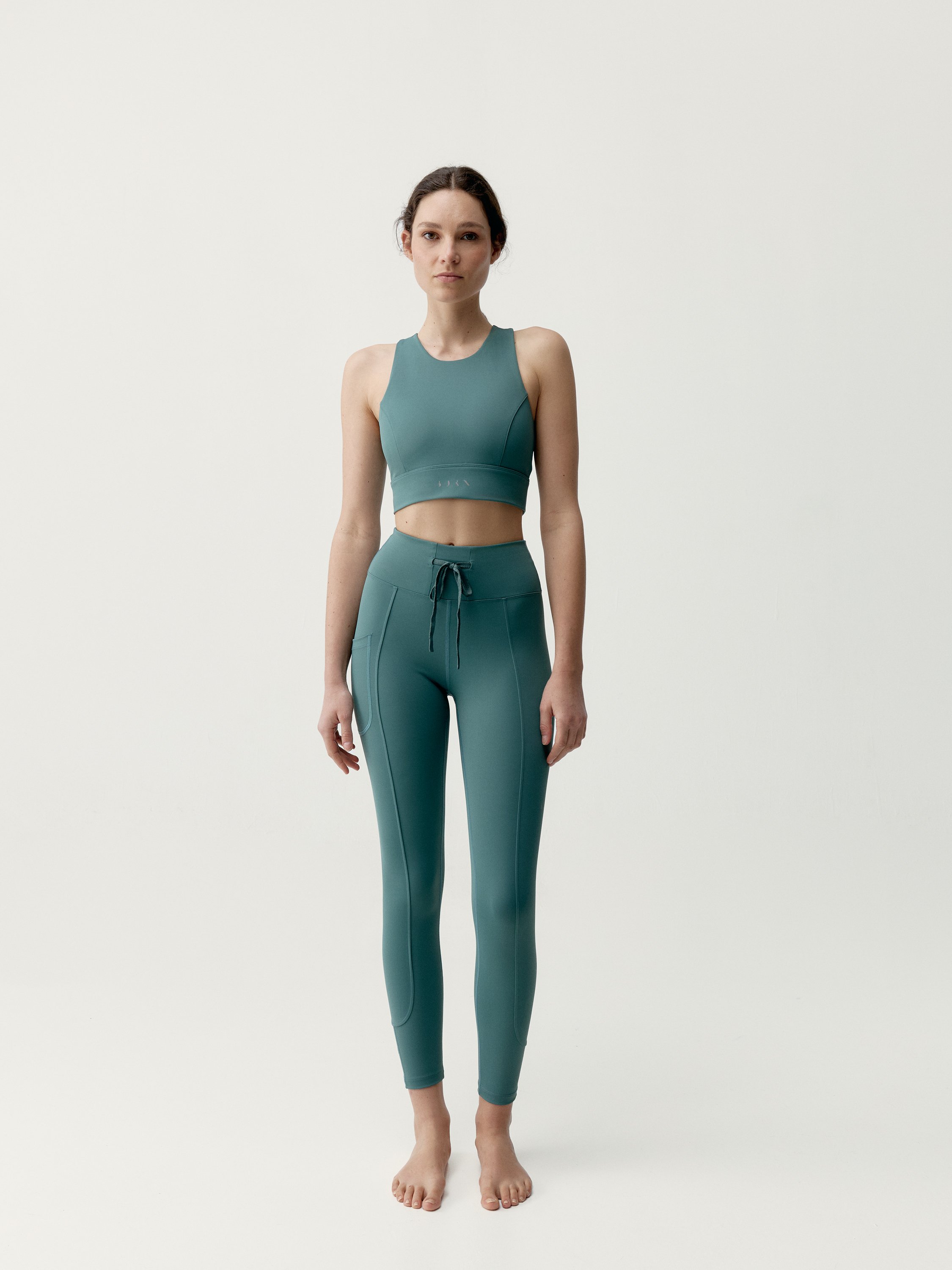 Legging de sport long performance ariadna BORN Bleu