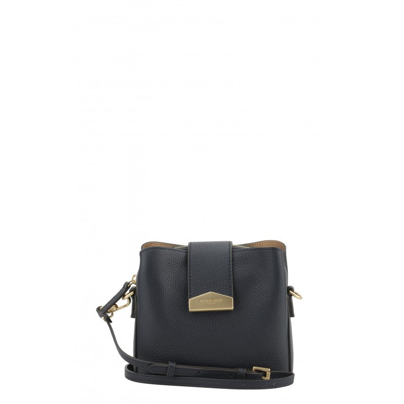 Calfskin leather shoulder bag Black