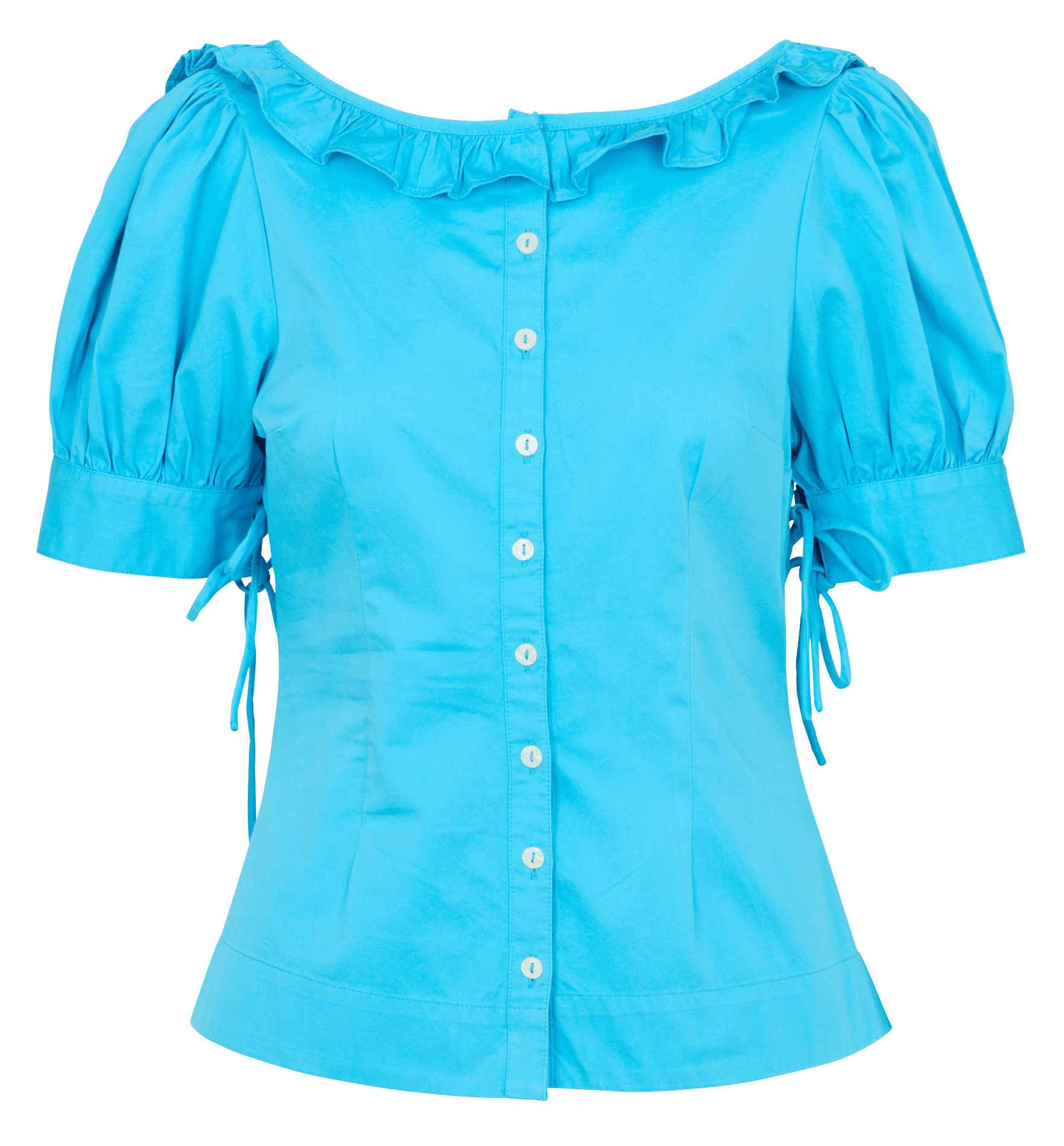 Wijde top van biologisch katoen. DAMSON MADDER Blauw