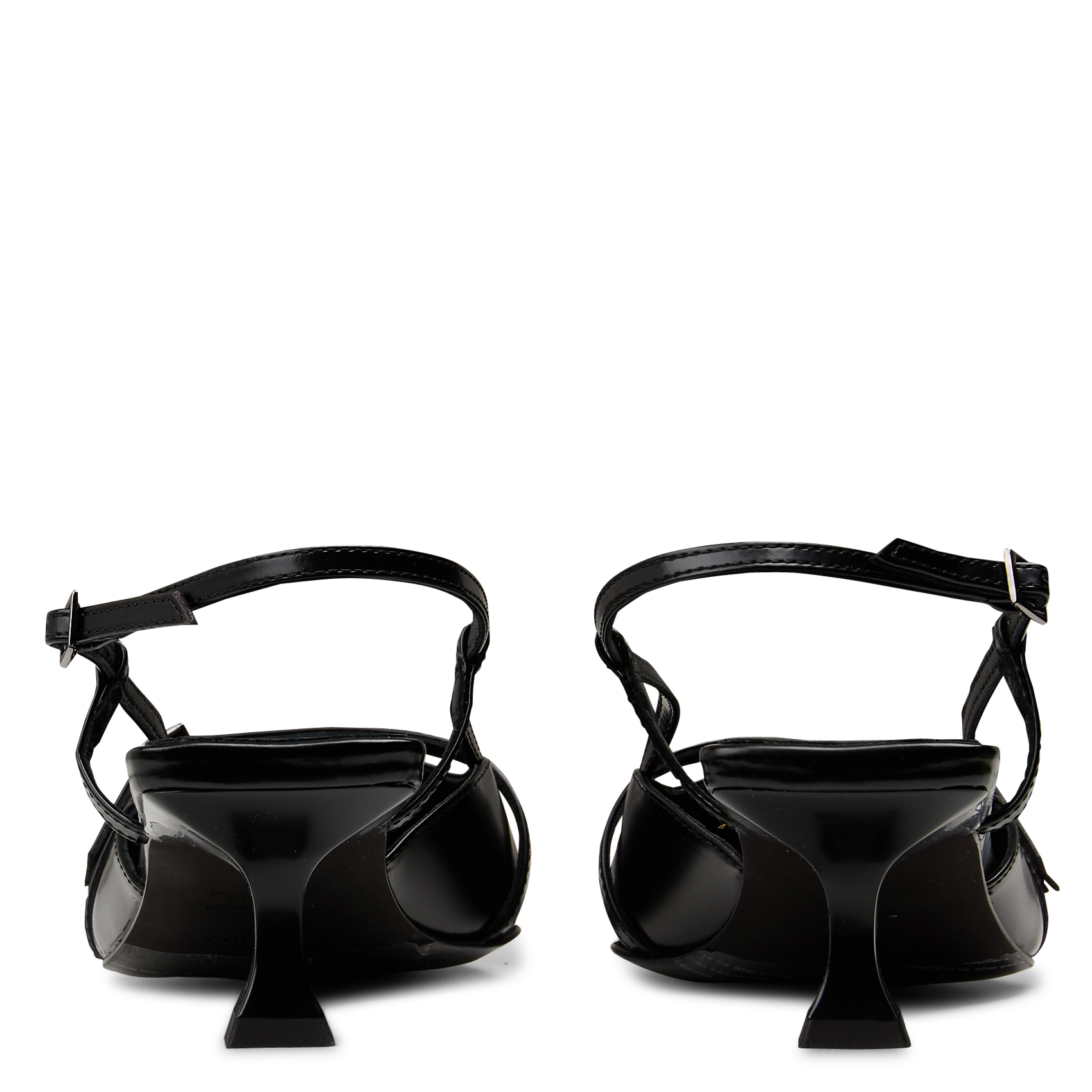 Slingback-Pumps aus Leder BOBBIES Schwarz