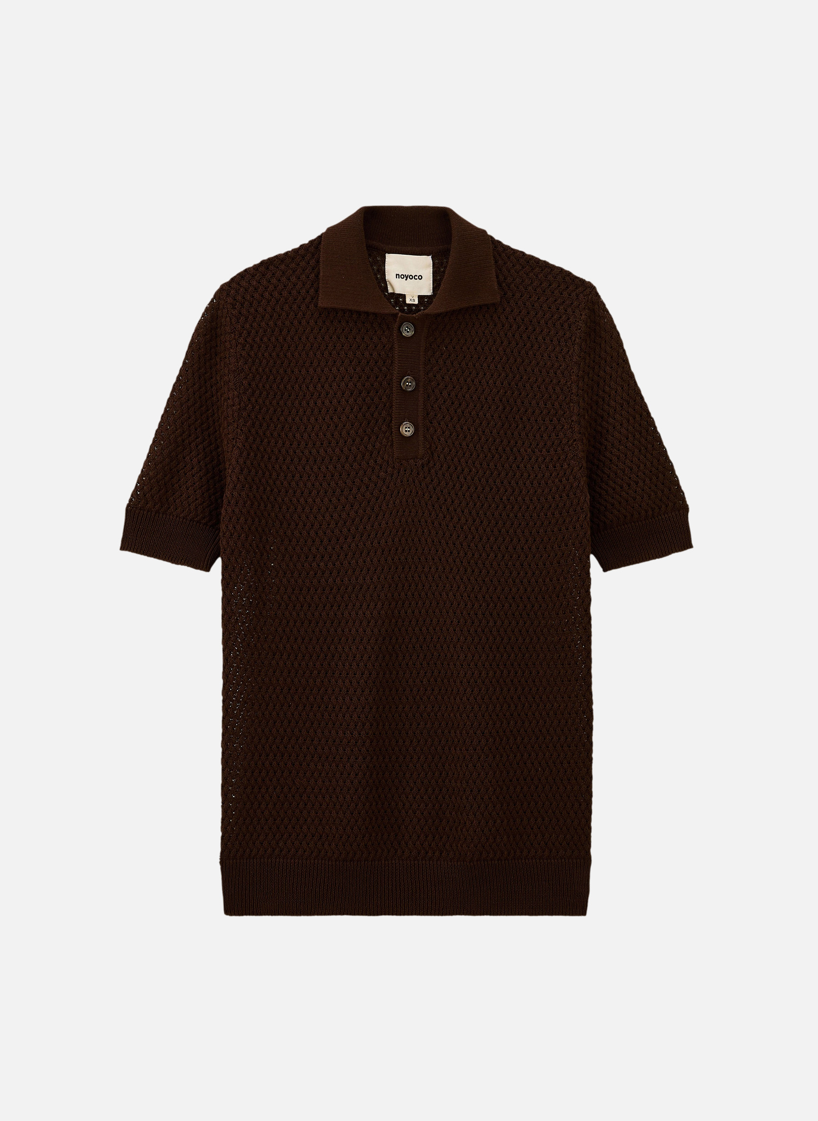 Short sleeve polo shirt Haring Brown Noyoco Brown