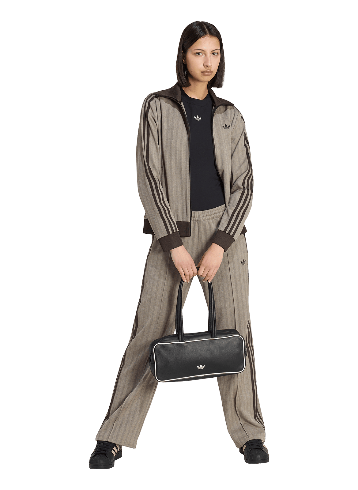 Chevron Knit Sweatpants ADIDAS Brown