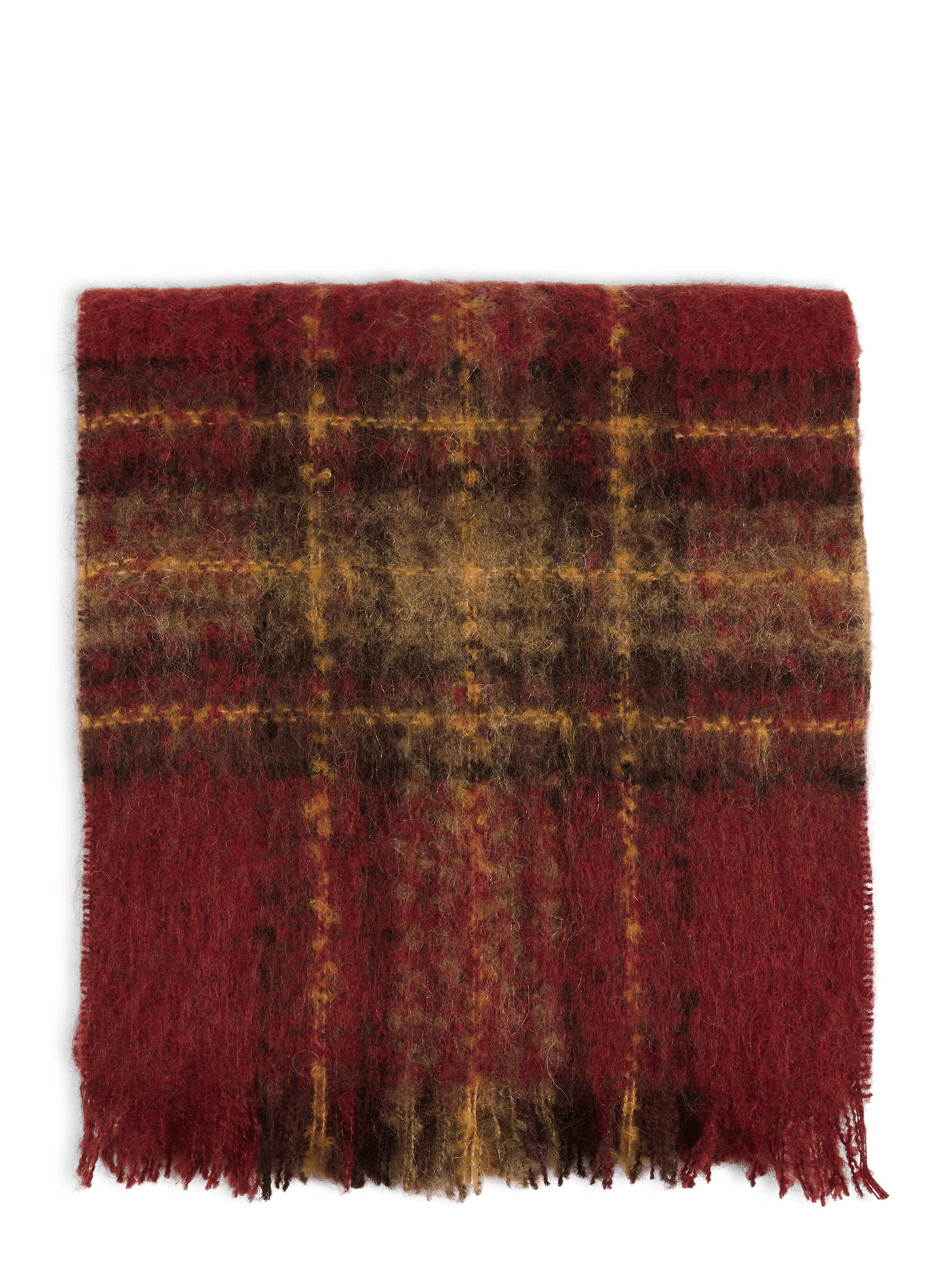 Checked scarf with fringed edges SAISON 1865