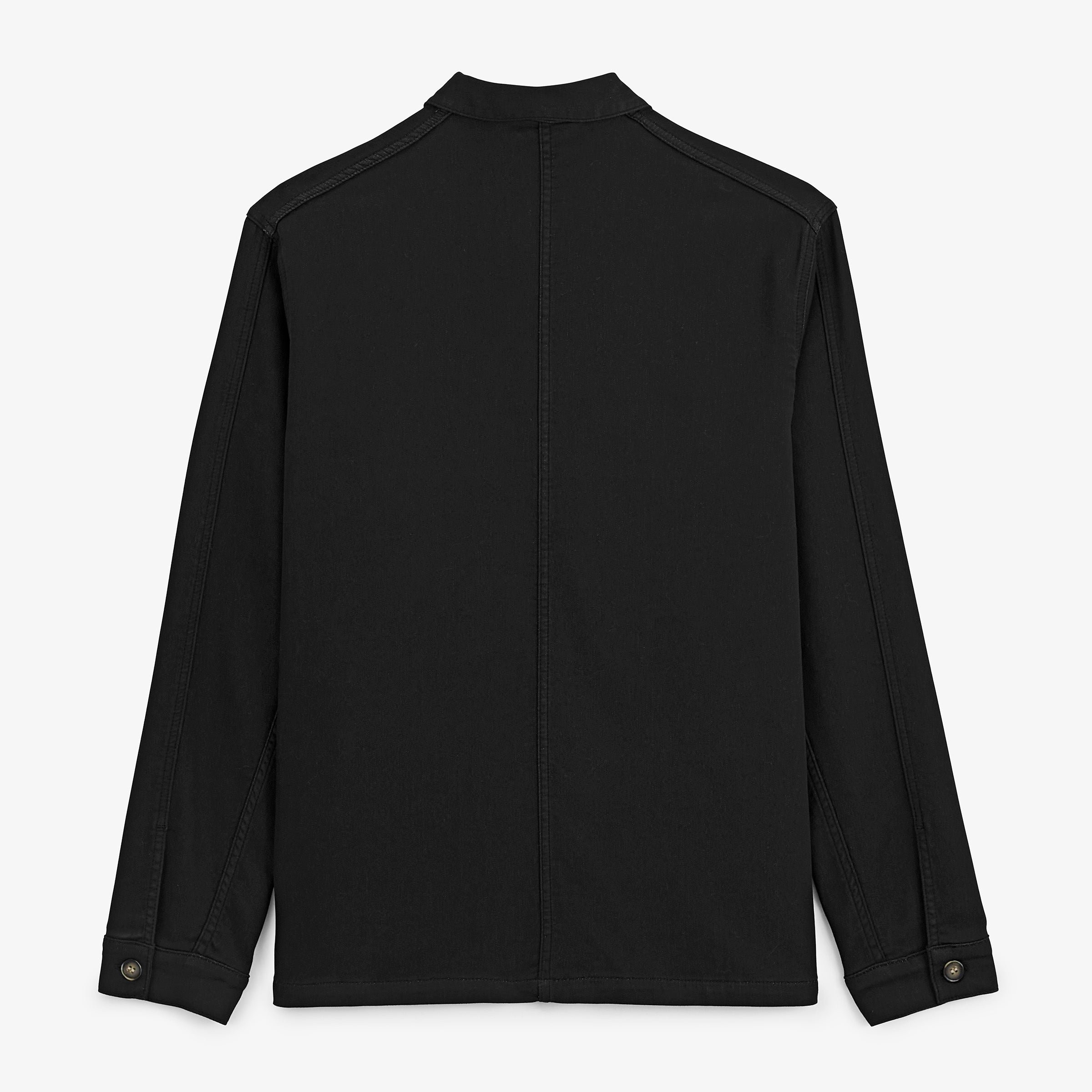 Worker jacket wendel chevron black cotton. SERGE BLANCO Black