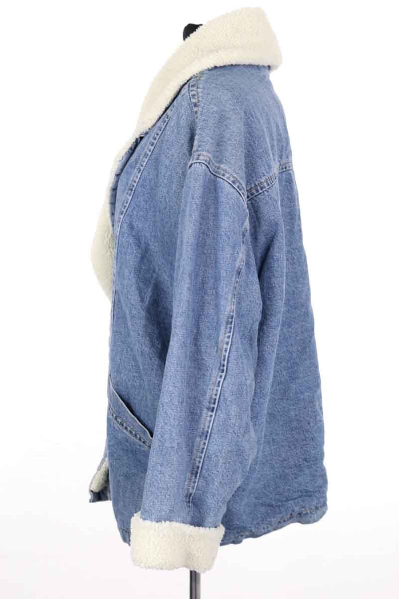 Regular-fit organic cotton jacket with sherpa collar LEVI'S - Seconde main Blue
