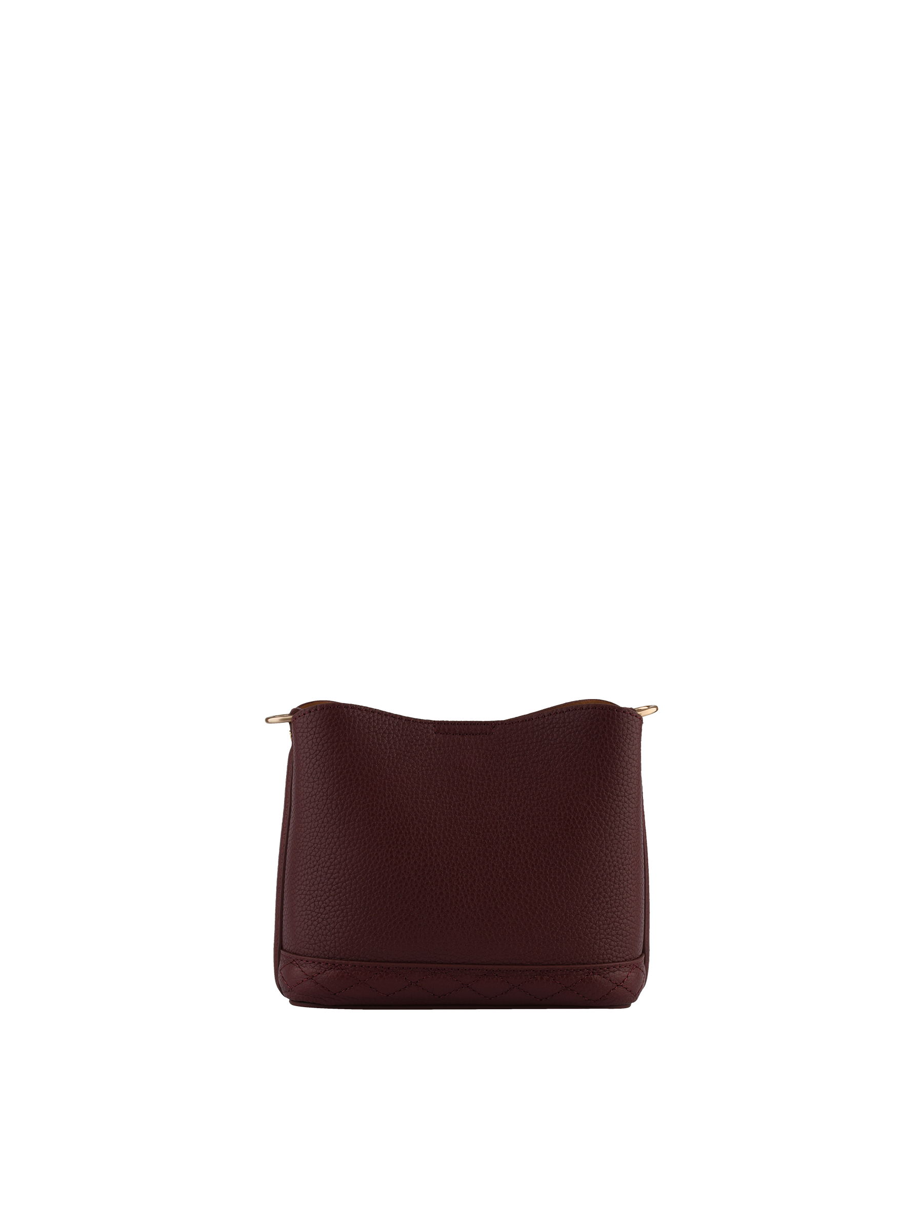 Sac porté épaule en cuir de vachette façon daim POURCHET Rouge