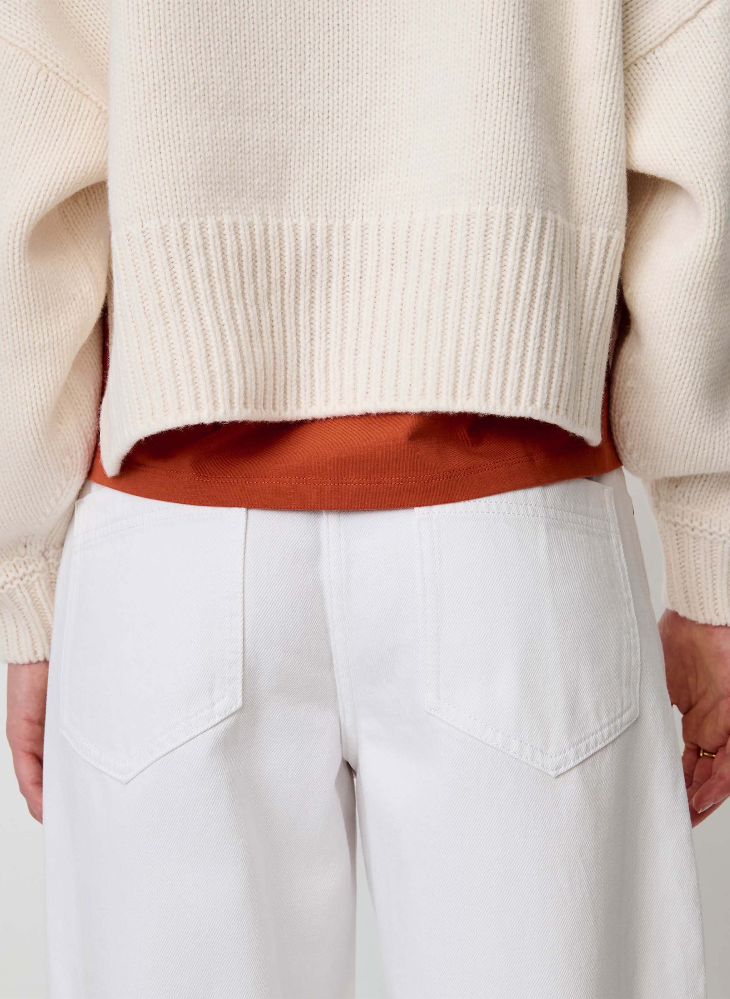 Weit geschnittener Wollpullover SESSUN Beige