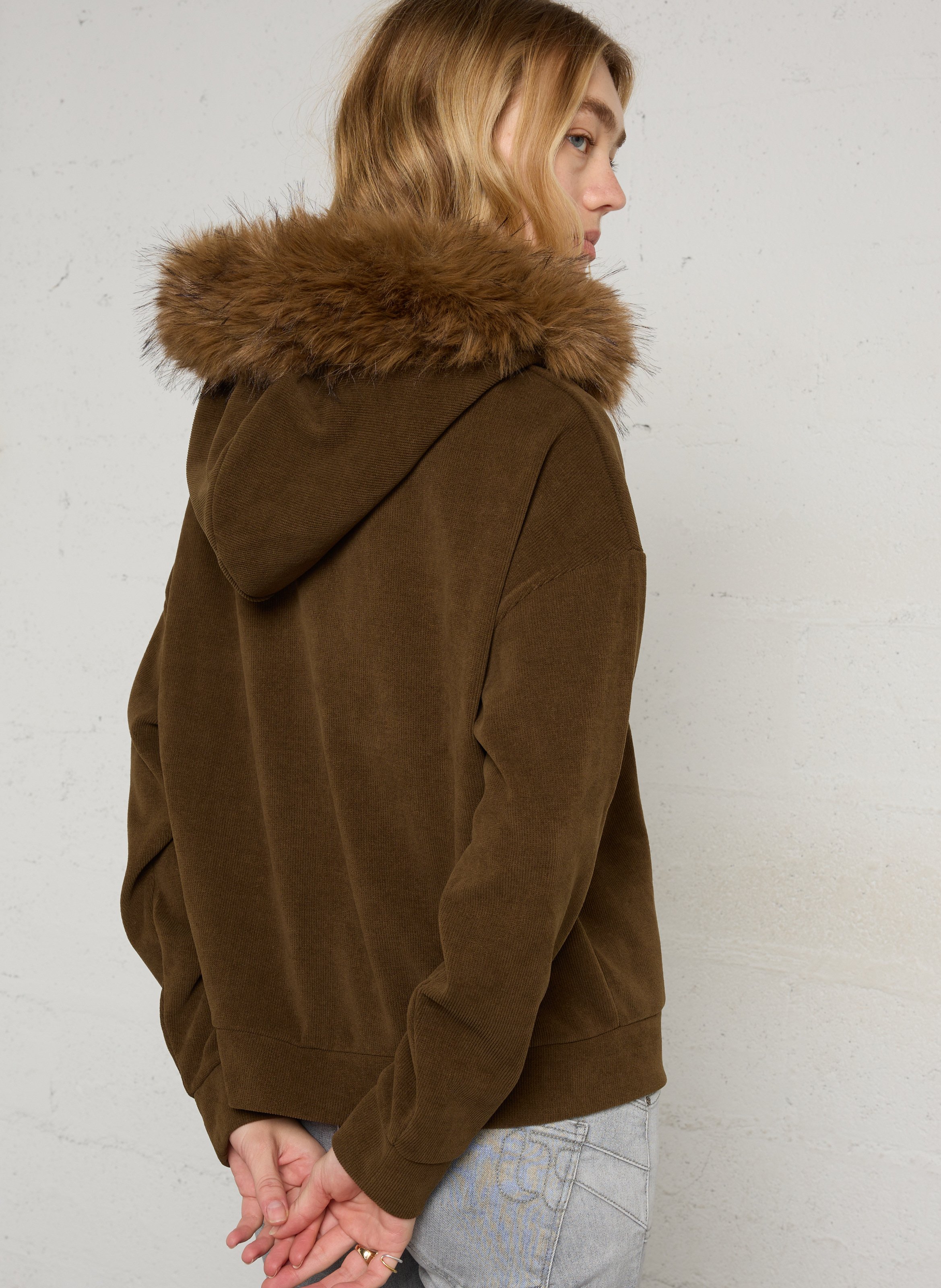 Hoodie LE TEMPS DES CERISES Kaki