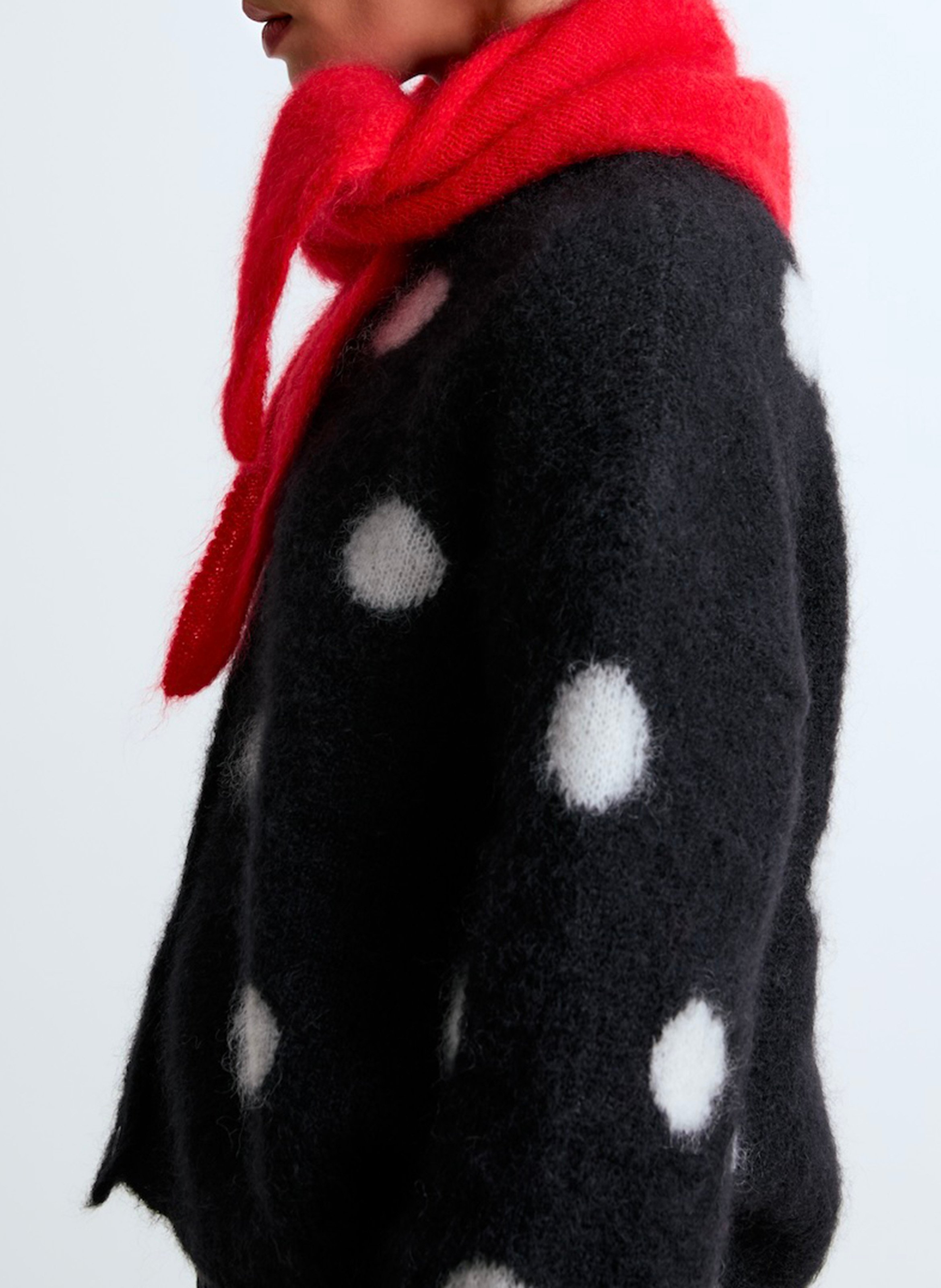 Polka dot wool blend cardigan SURPRISE Multicolored