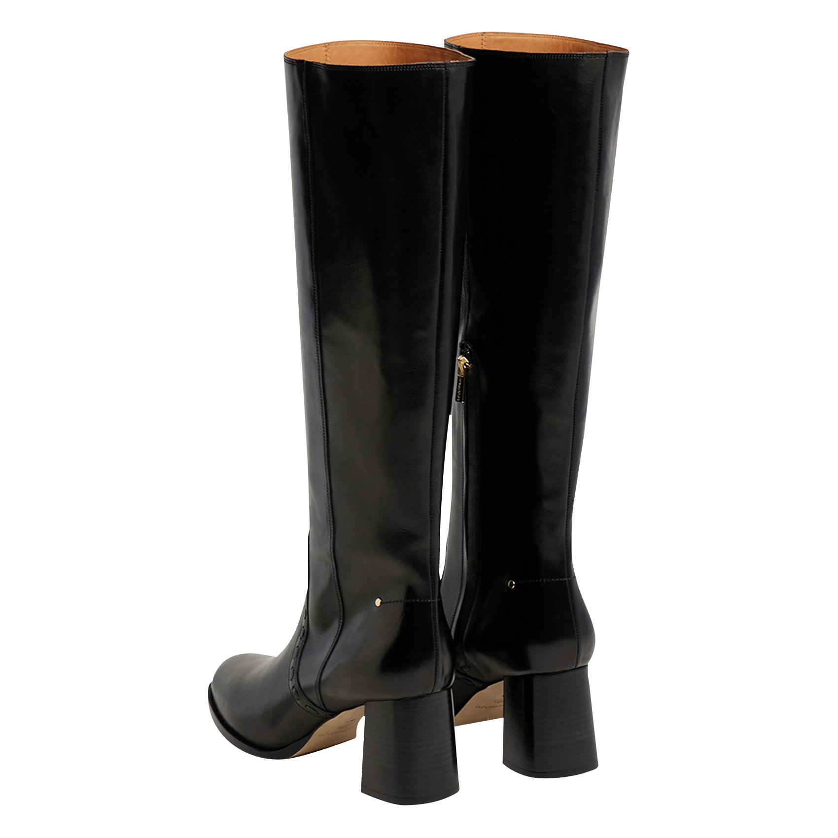 Calfskin Leather Boots Noir Vanessa Bruno Women Place des Tendances