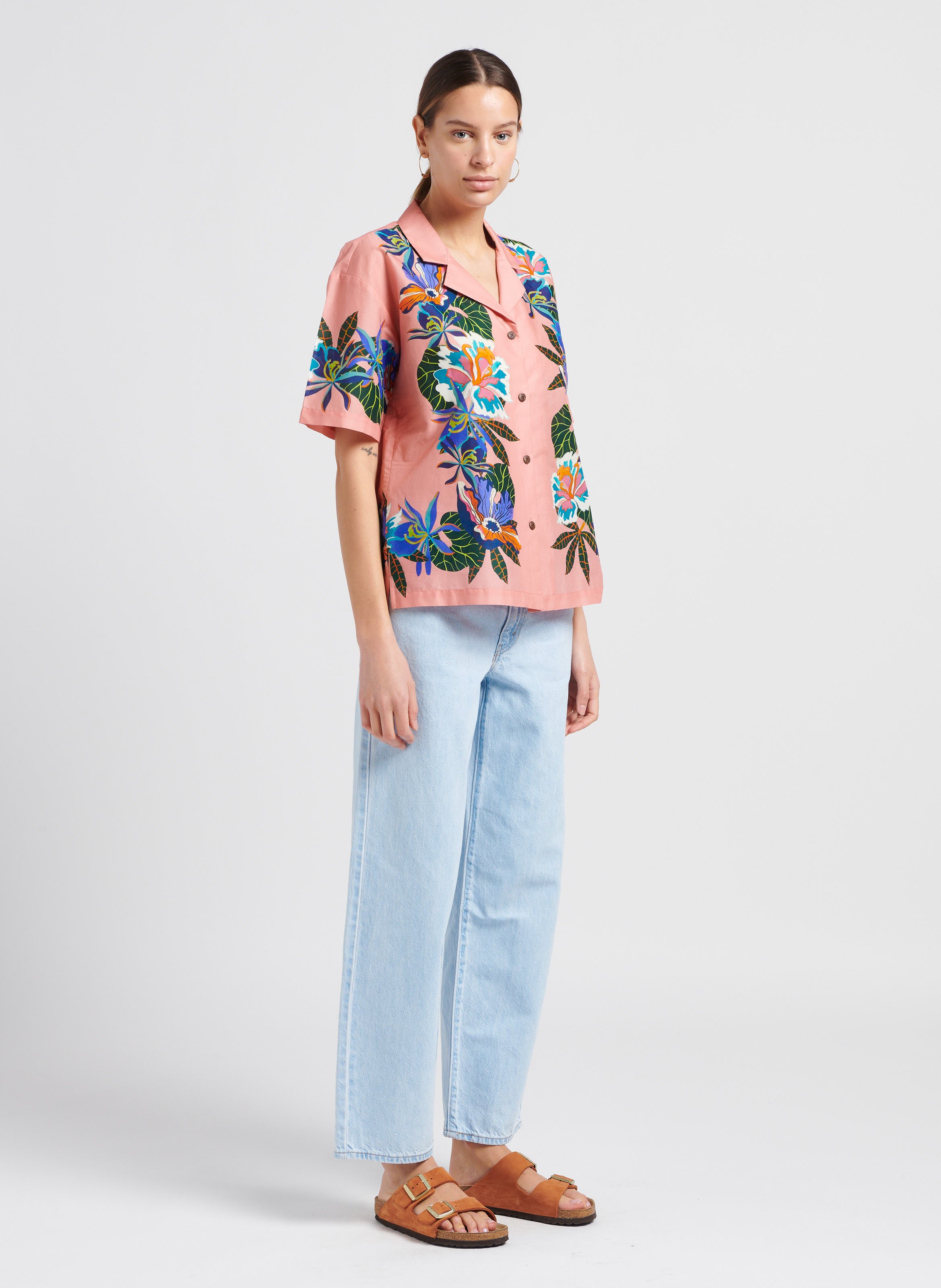 Chemise col V imprimé en coton bio SCOTCH AND SODA Multicolore