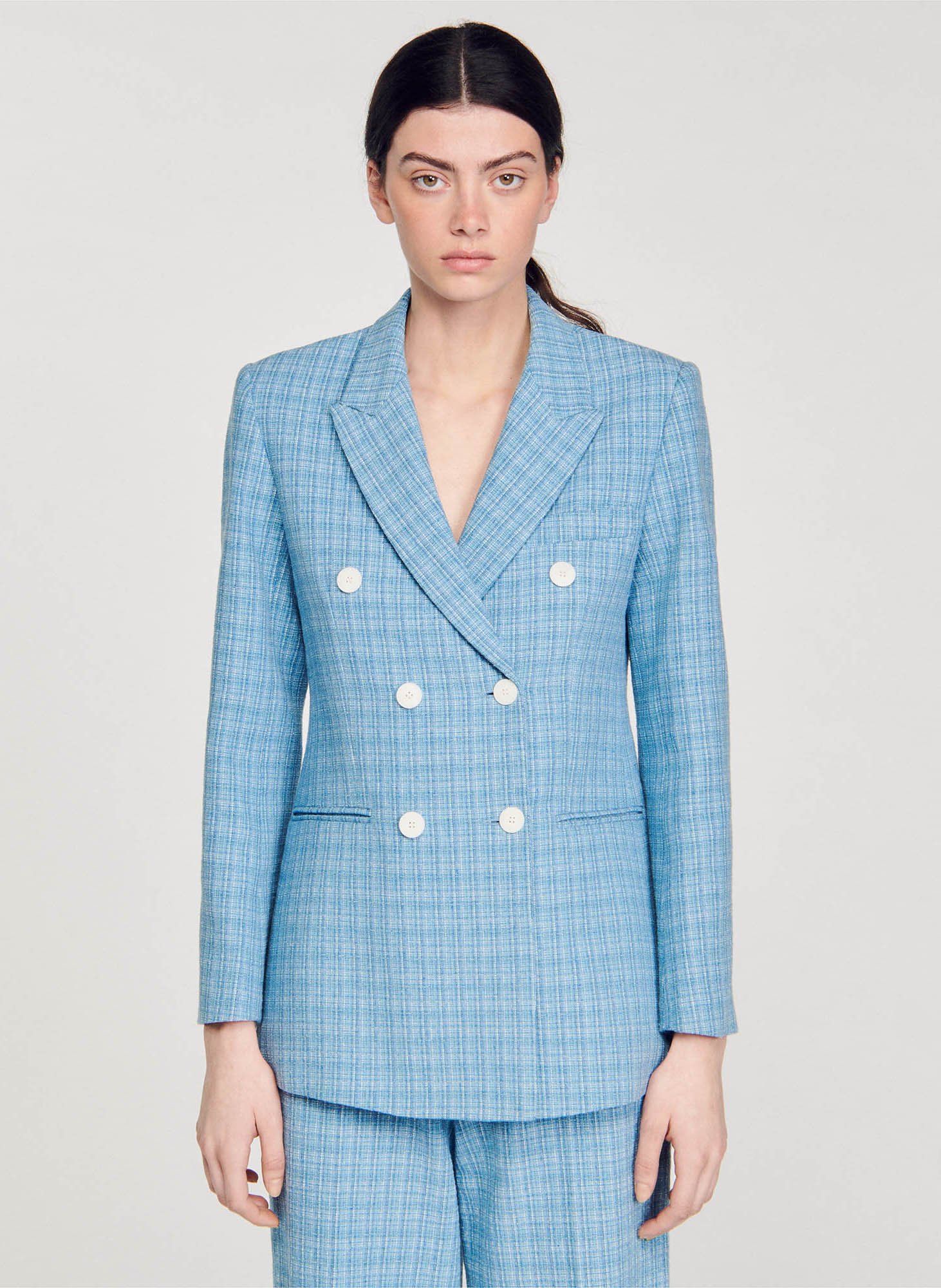 Sandro blue online blazer