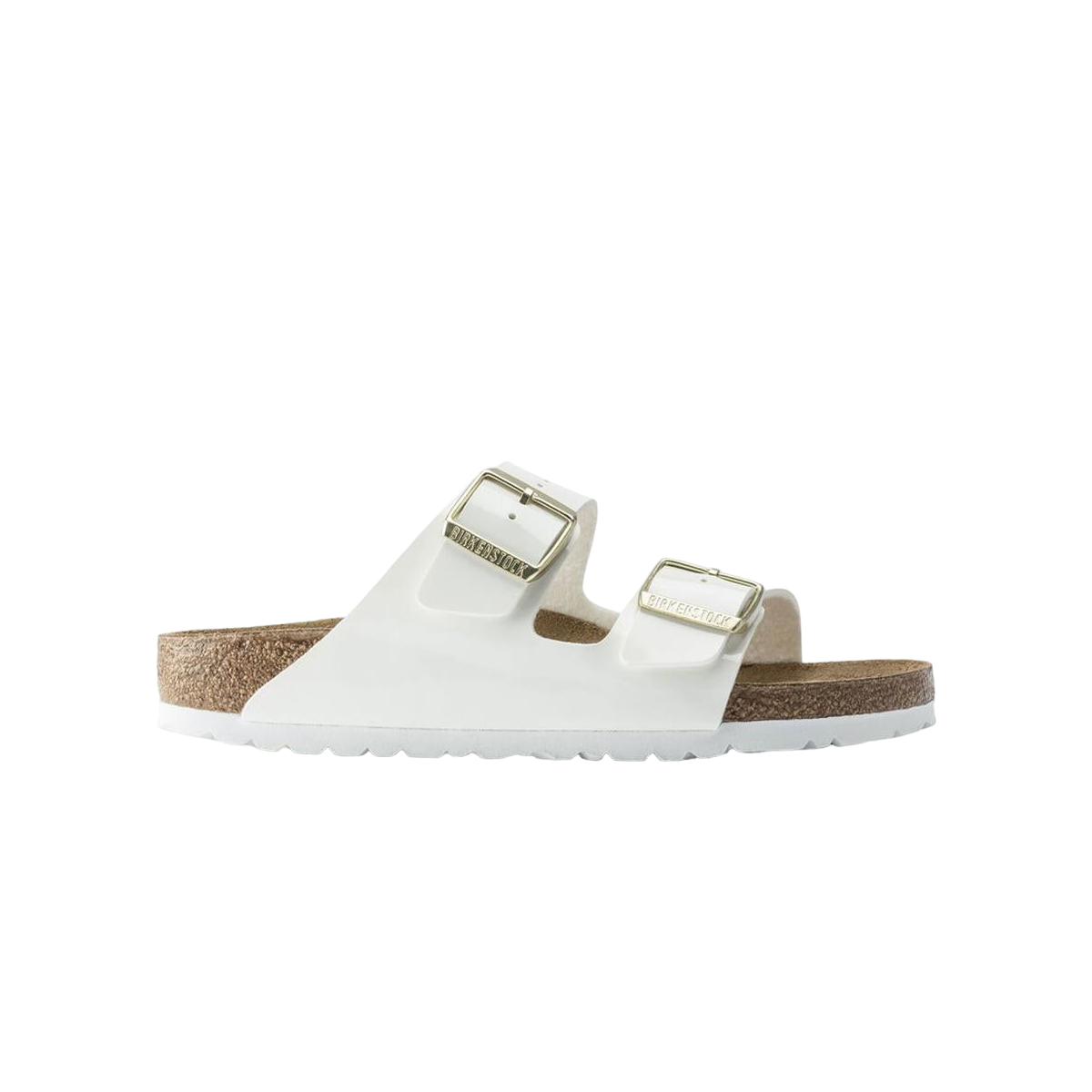 Faux leather sandals BIRKENSTOCK White