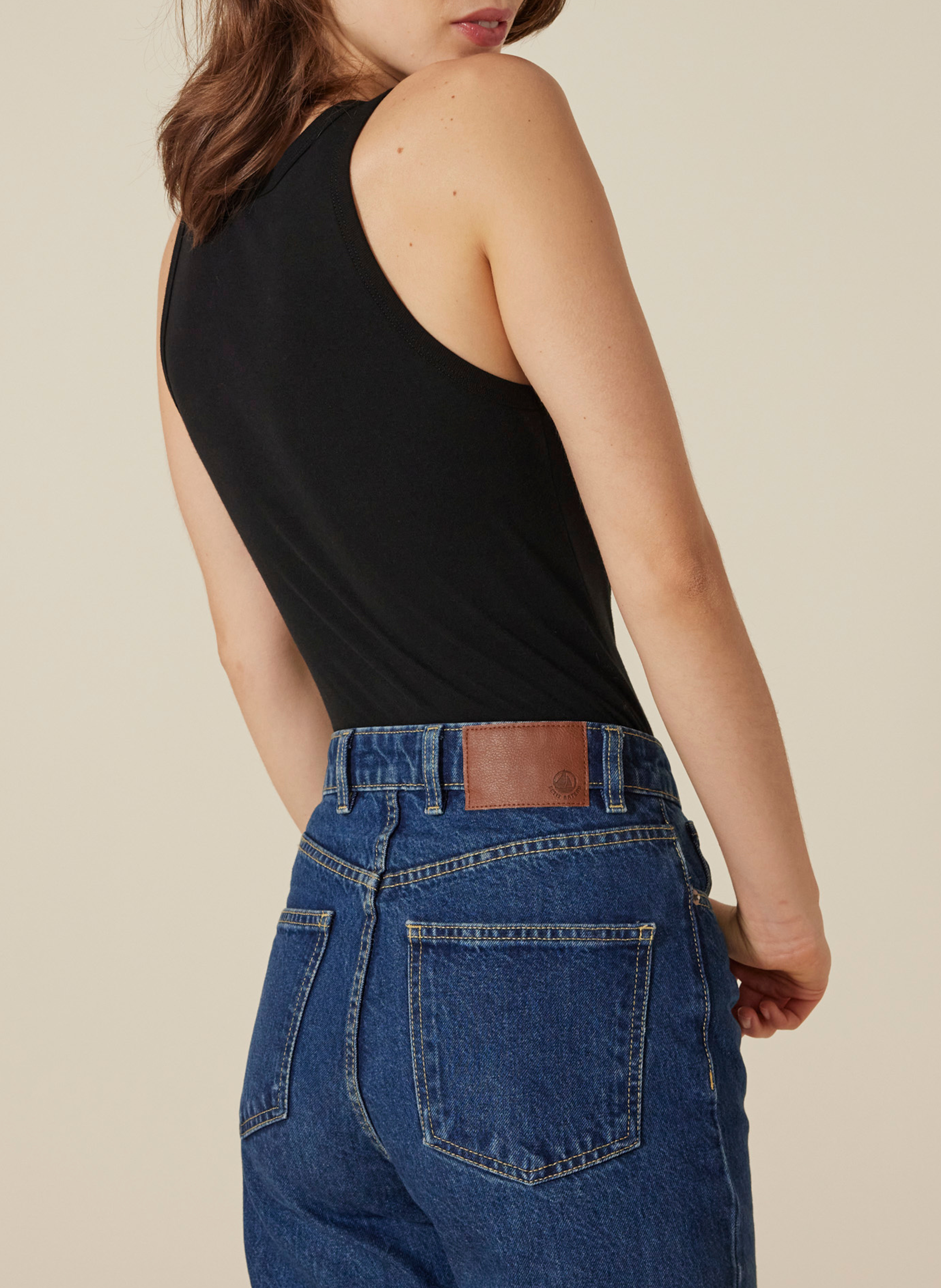 Débardeur ajusté en coton  PETIT BATEAU Noir