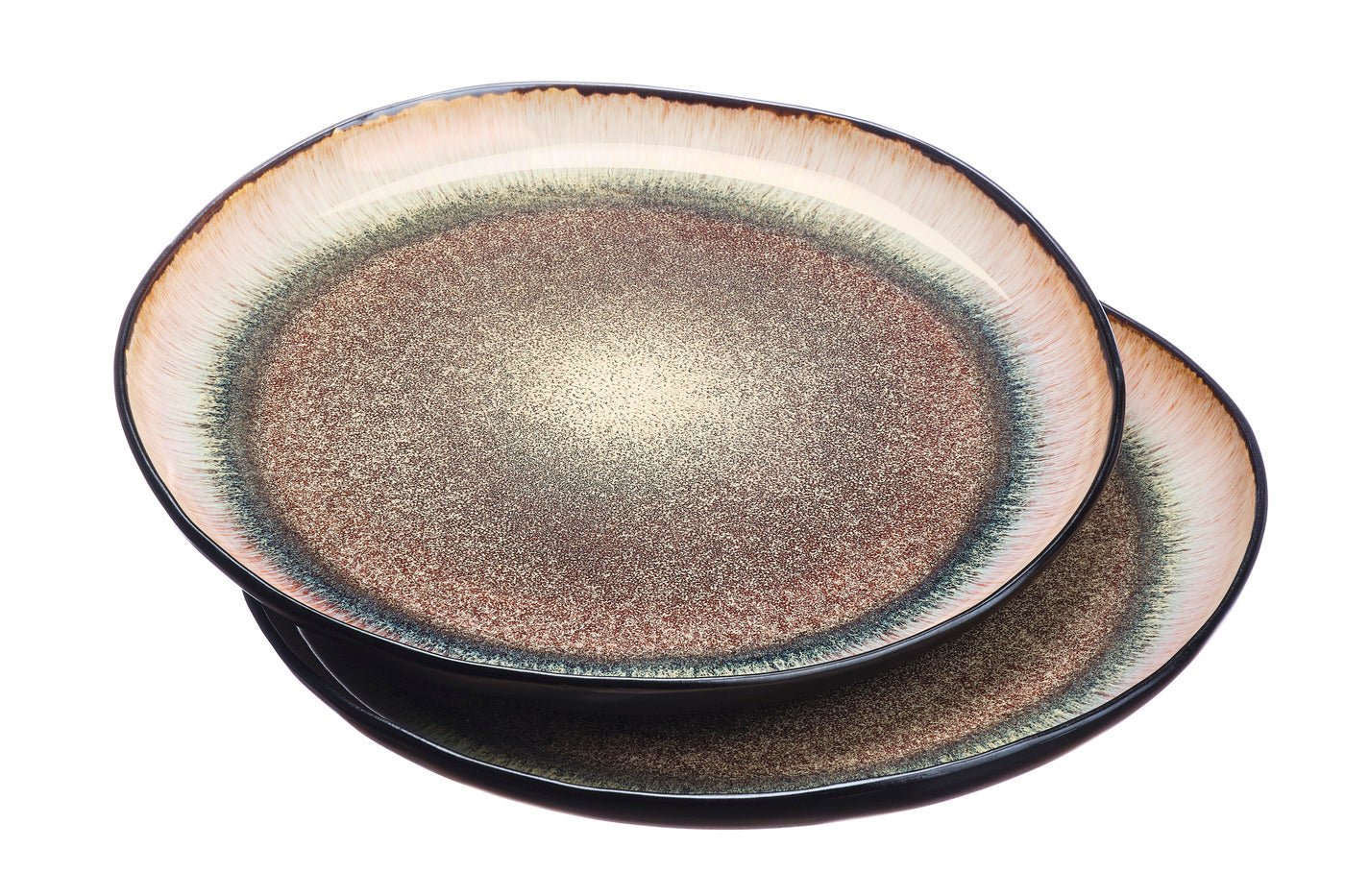 Iris serving platter ø32cm - 2 pieces - wild brown BJORN Brown