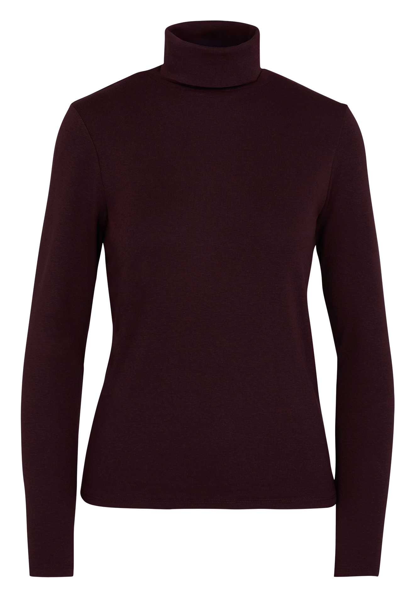 Tee-shirt droit col roulé FERGUIE Aubergine