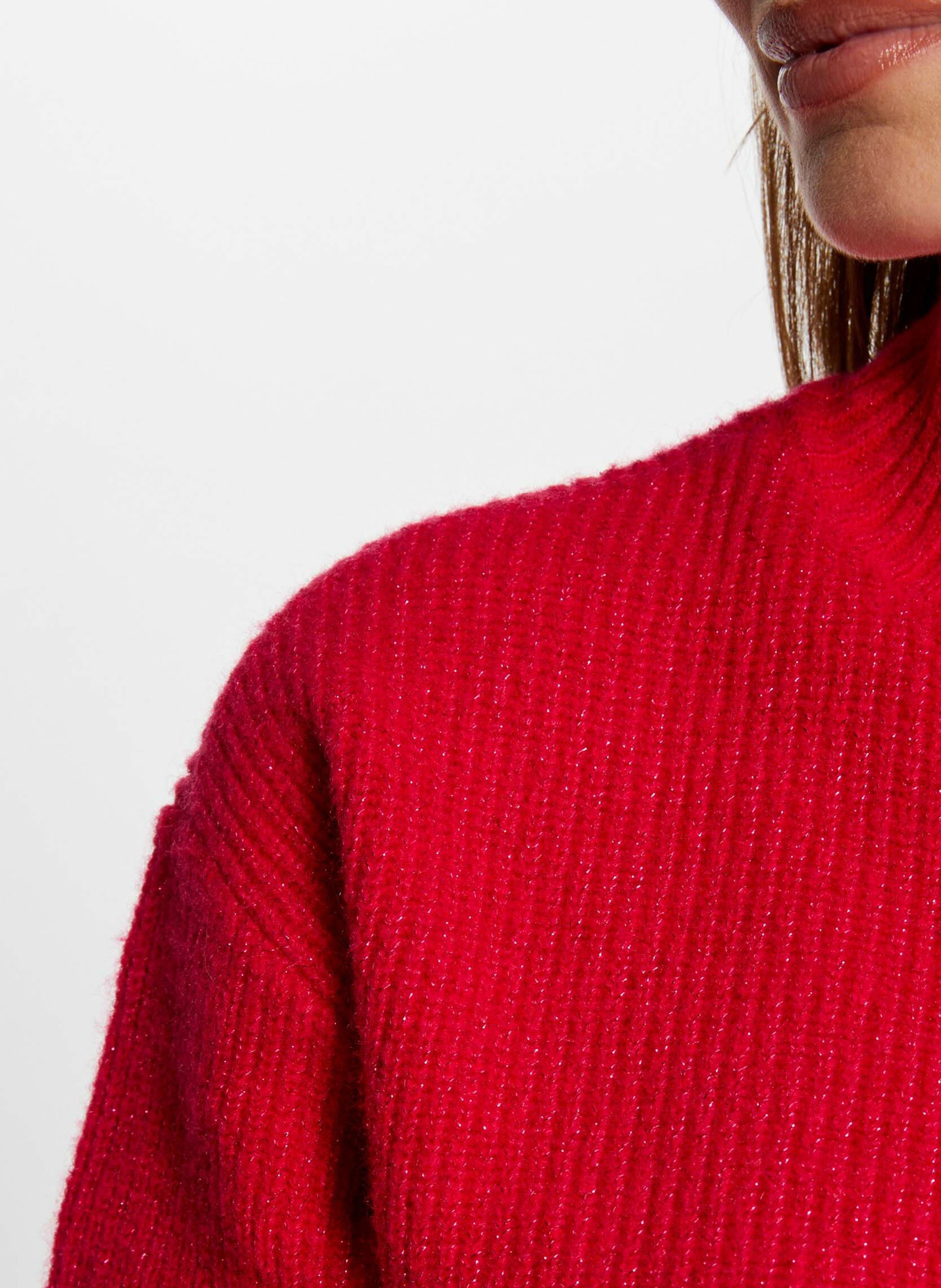 Gerade geschnittener Pullover mit Stehkragen MORGAN Rosa