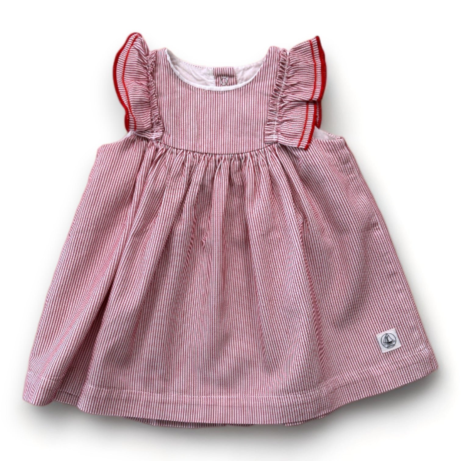 Red Baby Dress - 6 months PETIT BATEAU - Seconde Main Red