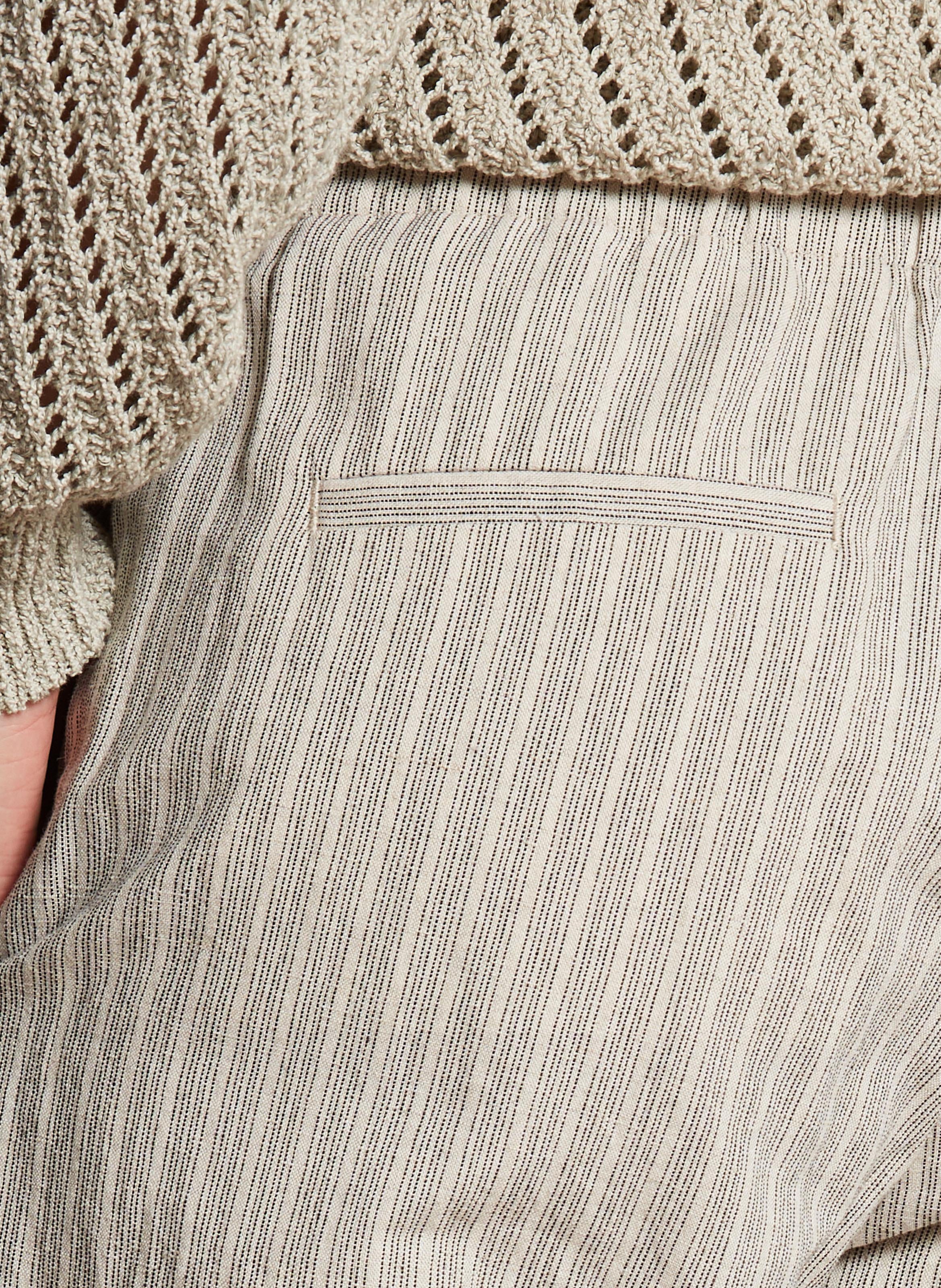 Pantalon large en lin et coton  POMANDERE Blanc