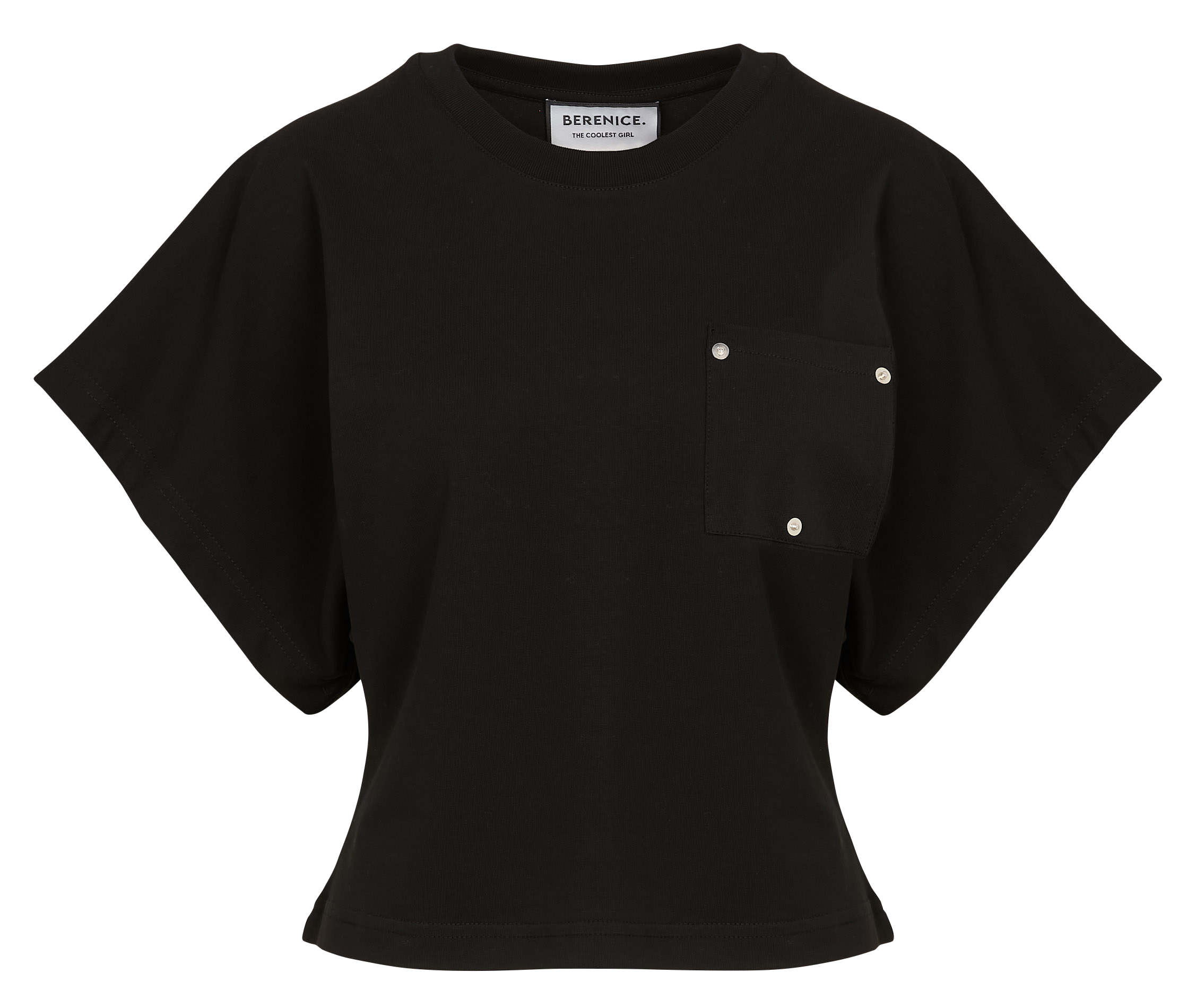 Oversized cotton T-shirt BERENICE Black