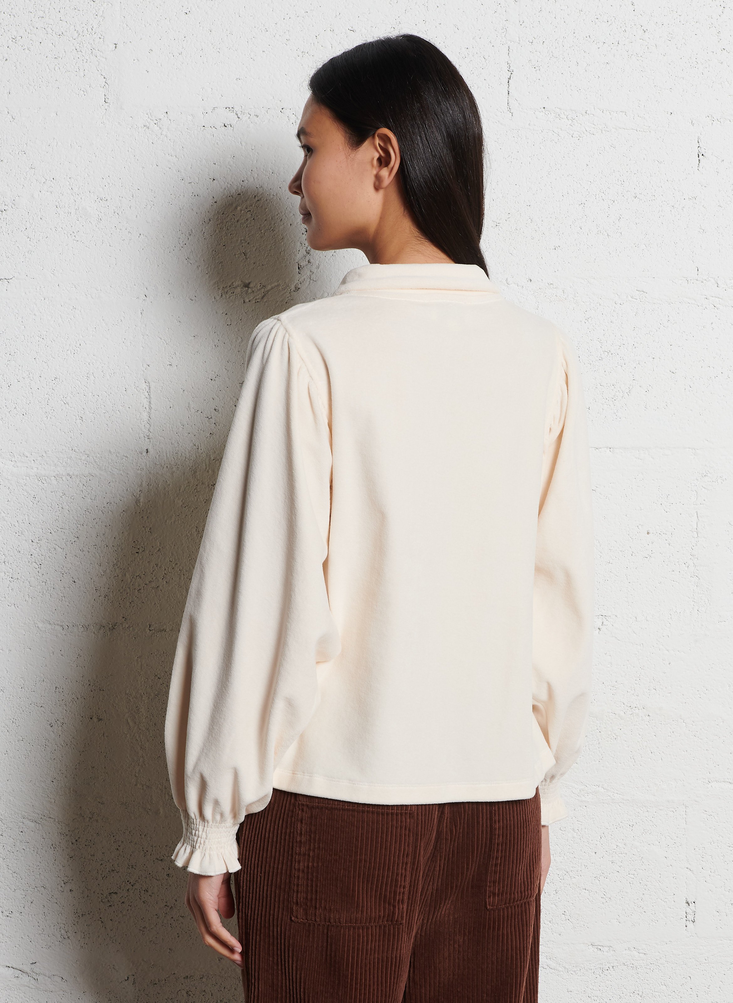 Klassischer Rundhals-Sweatshirt aus Bio-Baumwolle EMILE ET IDA Beige