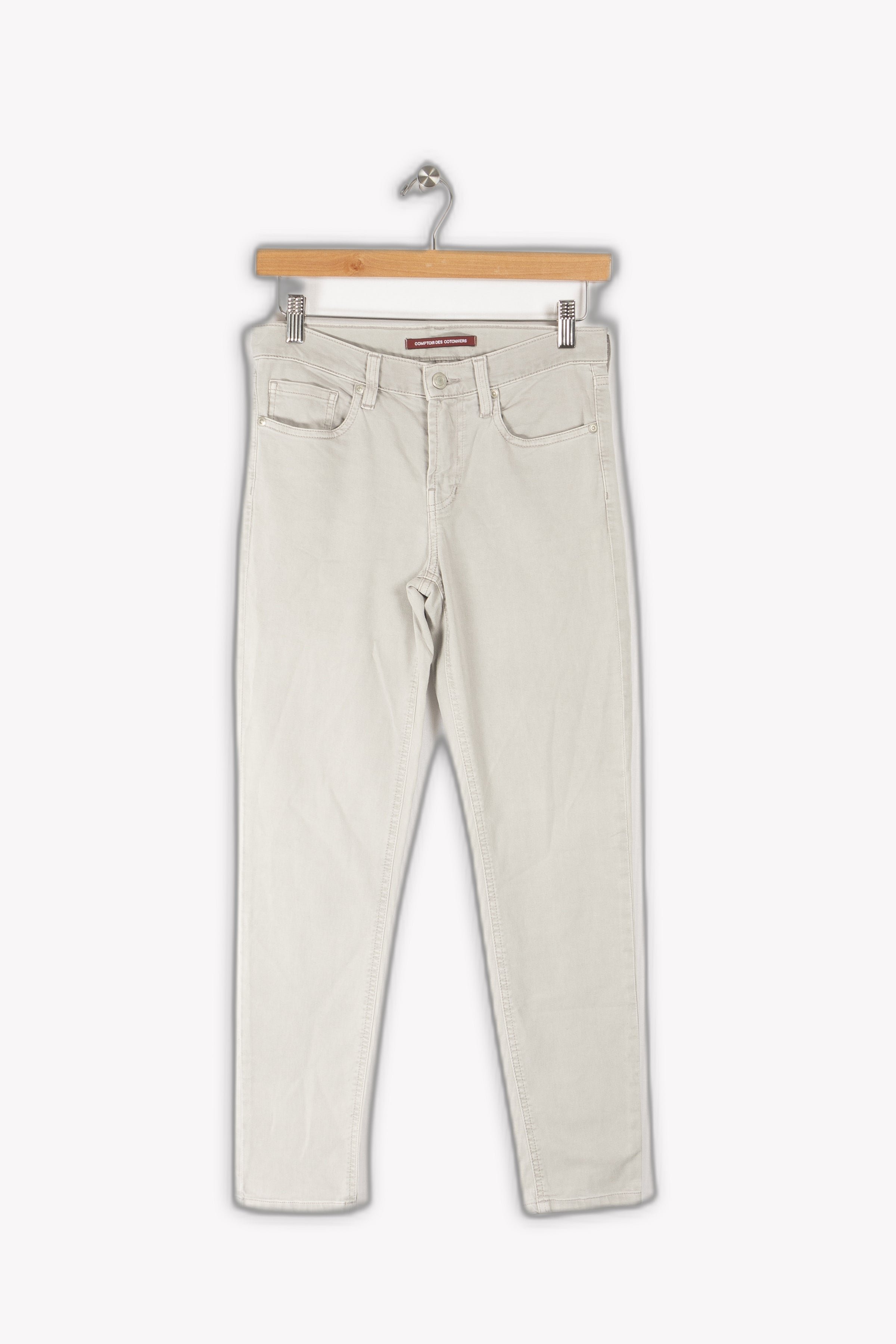 Cropped slim jeans with studs COMPTOIR DES COTONNIERS - Seconde main Grey