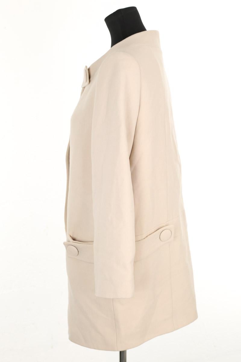 Voile and crochet dress TARA JARMON - Seconde Main Beige