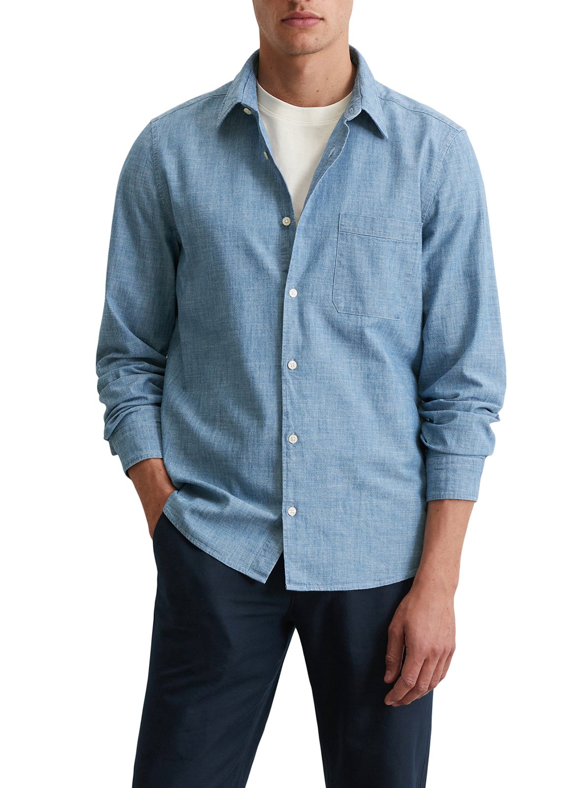 Chemise col classique manches contrastantes en coton MARC O'POLO Multicolored