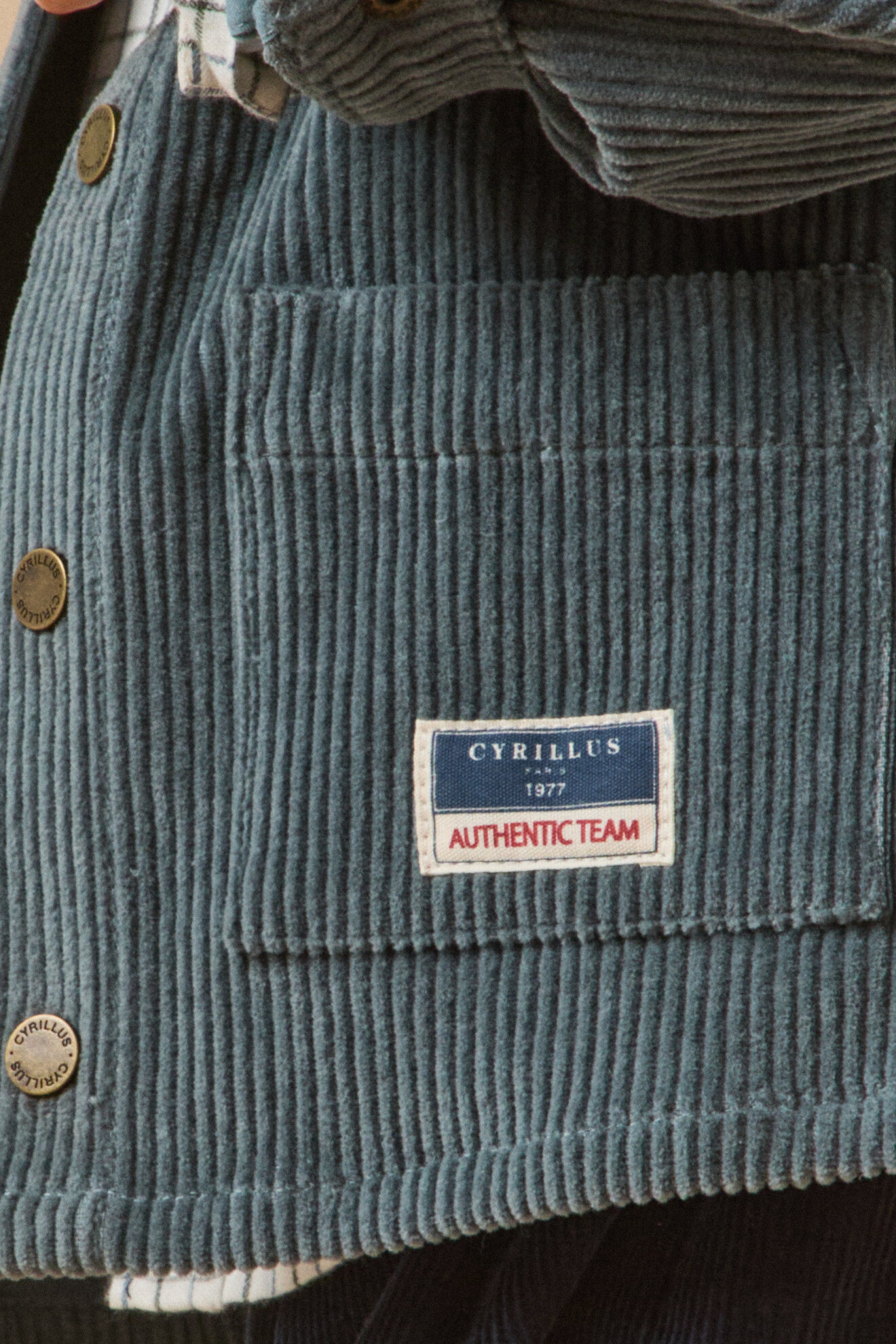 Velvet overshirt CYRILLUS Green