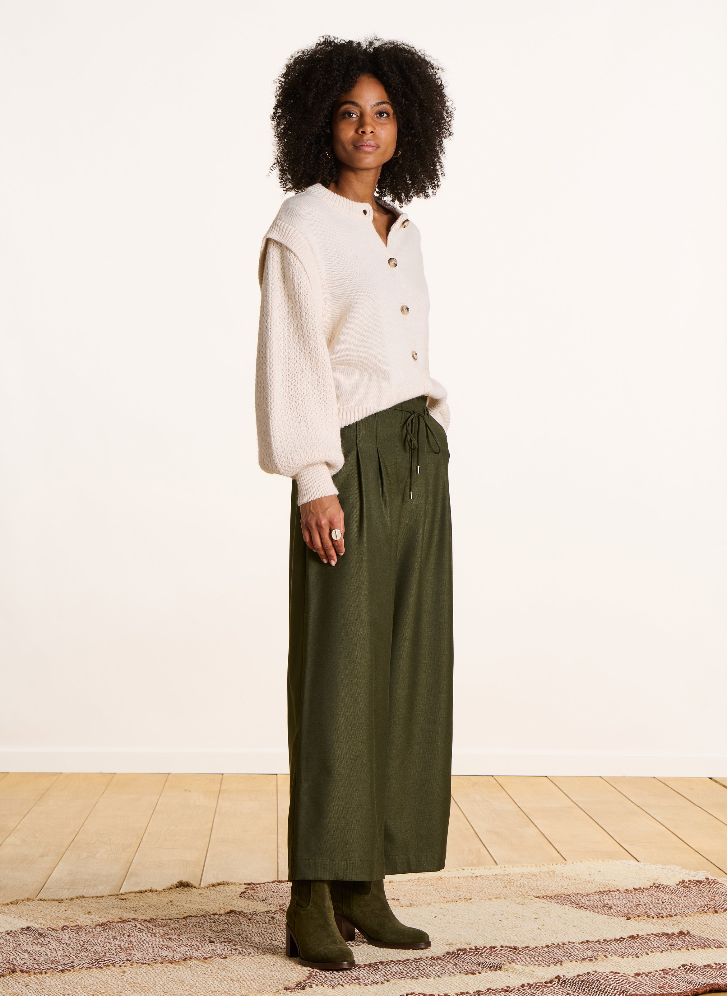 Cropped pants LA FEE MARABOUTEE Green