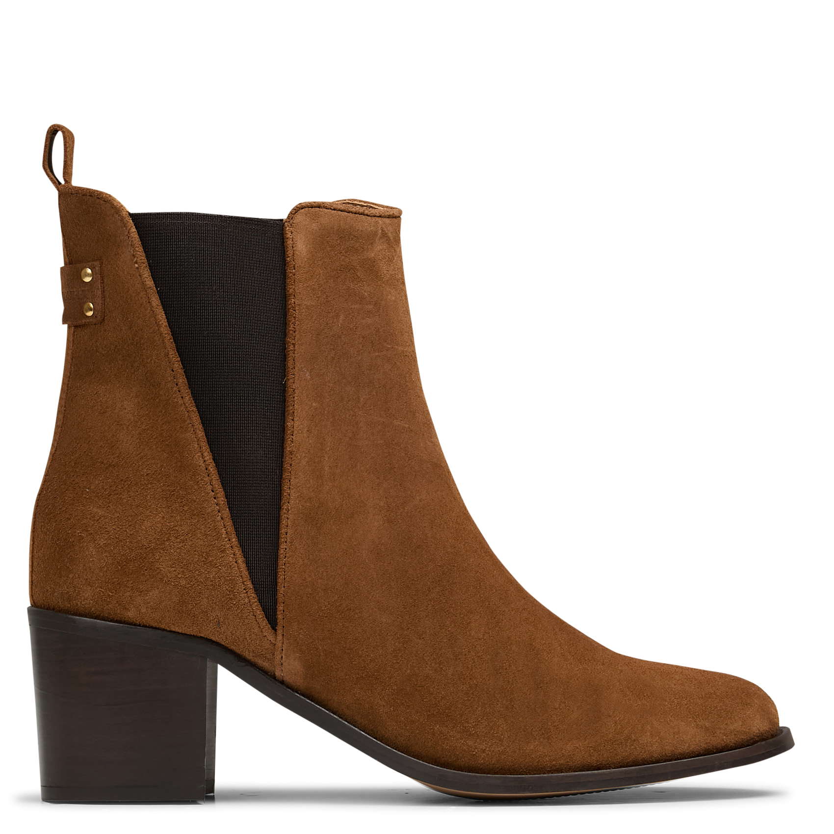 Effen leren enkellaarzen met textuur MAISON TOUFET Beige