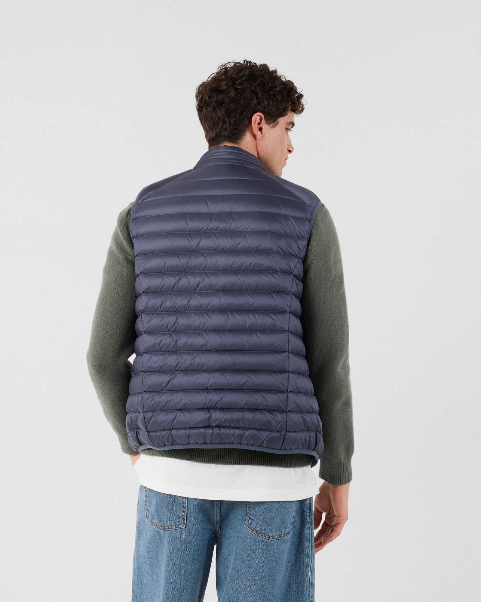 Blue stone sleeveless padded jacket JOTT Blue