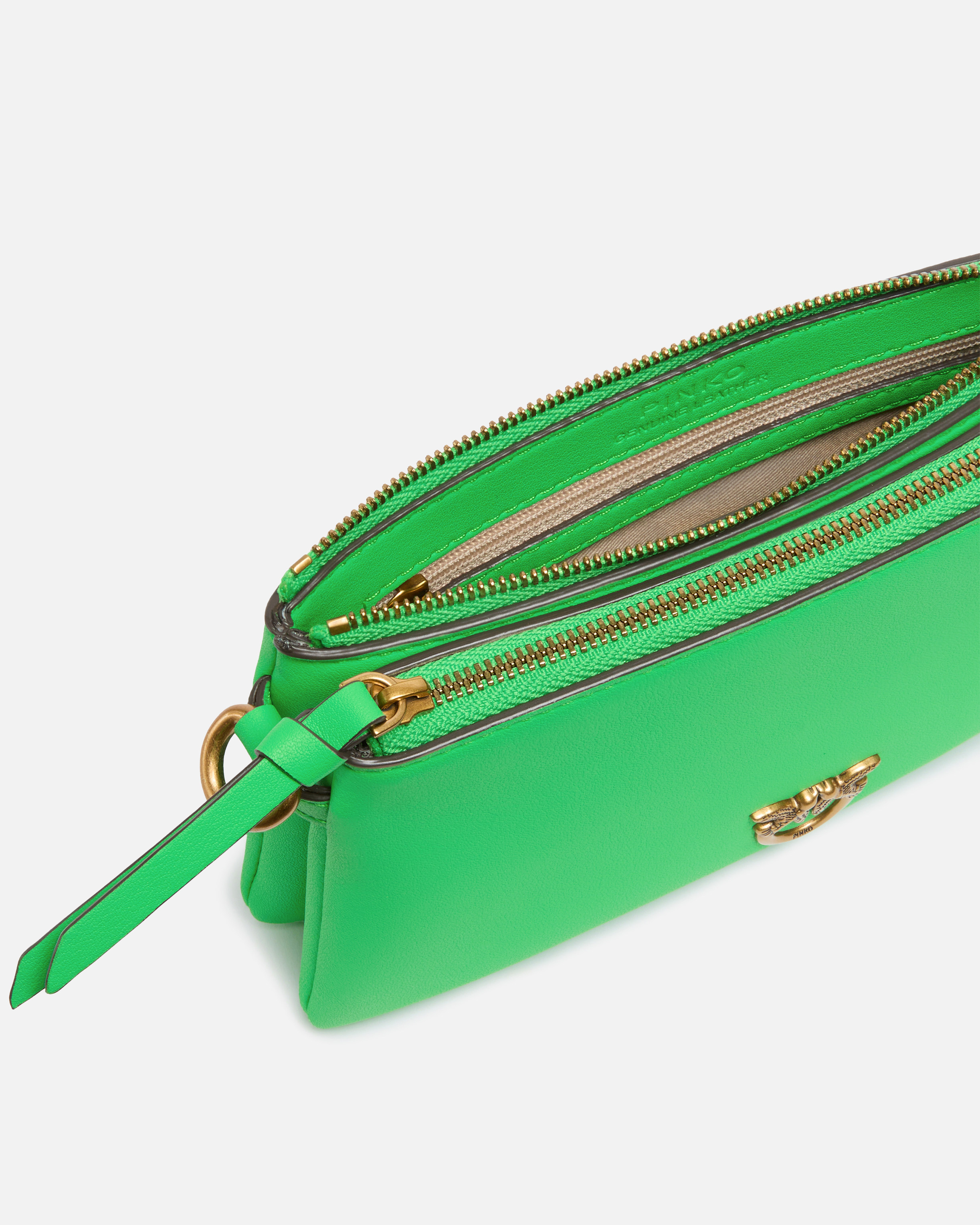 Petit sac à bandoulière en cuir avec logo love birds PINKO Multicolore