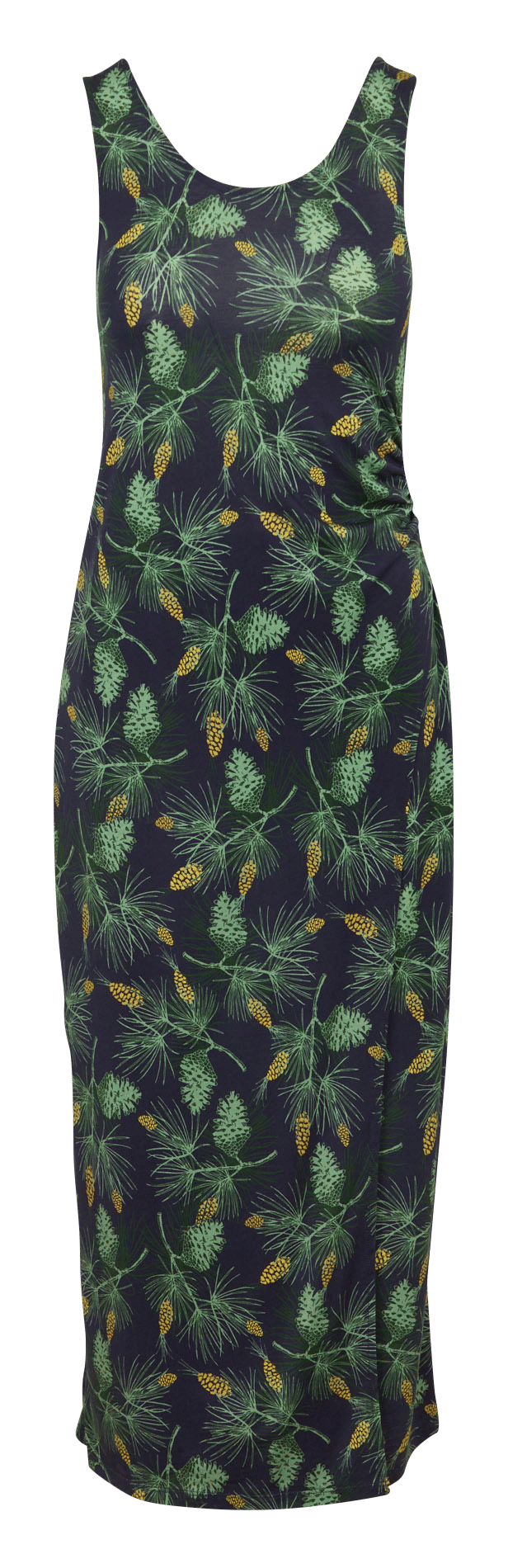 Robe midi imprimée col rond NICE THINGS Bleu