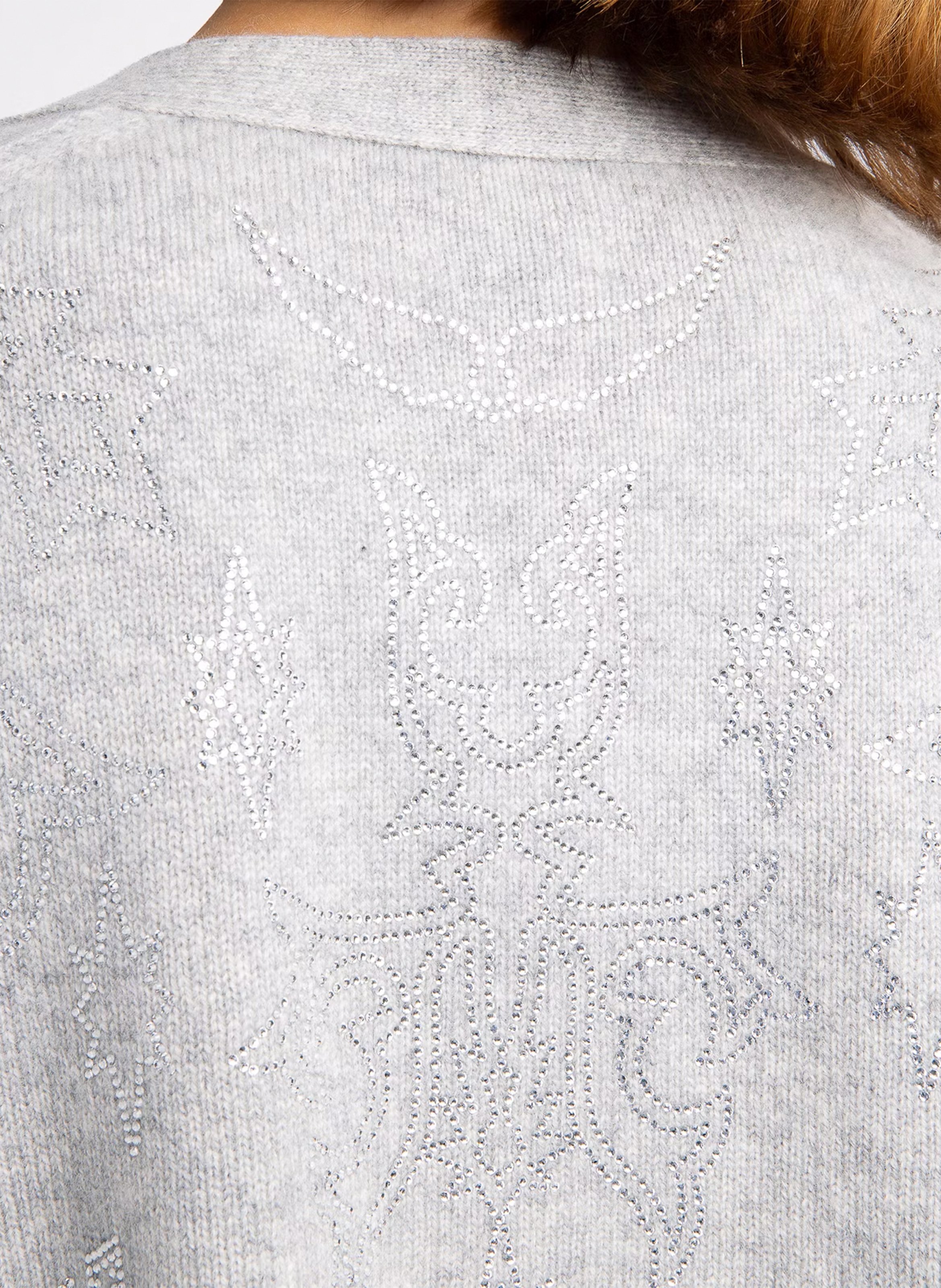 Kaschmir-Strickjacke mit V-Ausschnitt ZADIG&VOLTAIRE Grau