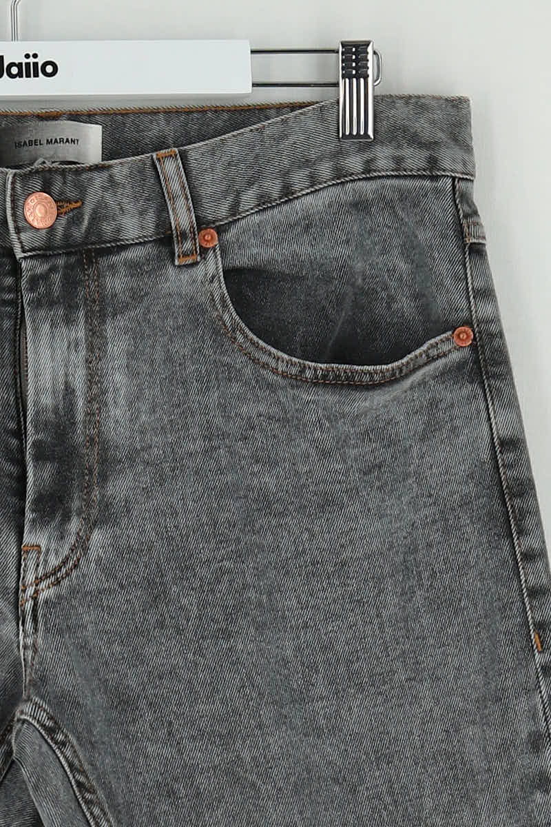 - Straight-leg jeans
- 5 pockets
- Straight cut
- Faded effect ISABEL MARANT - Seconde Main Grey