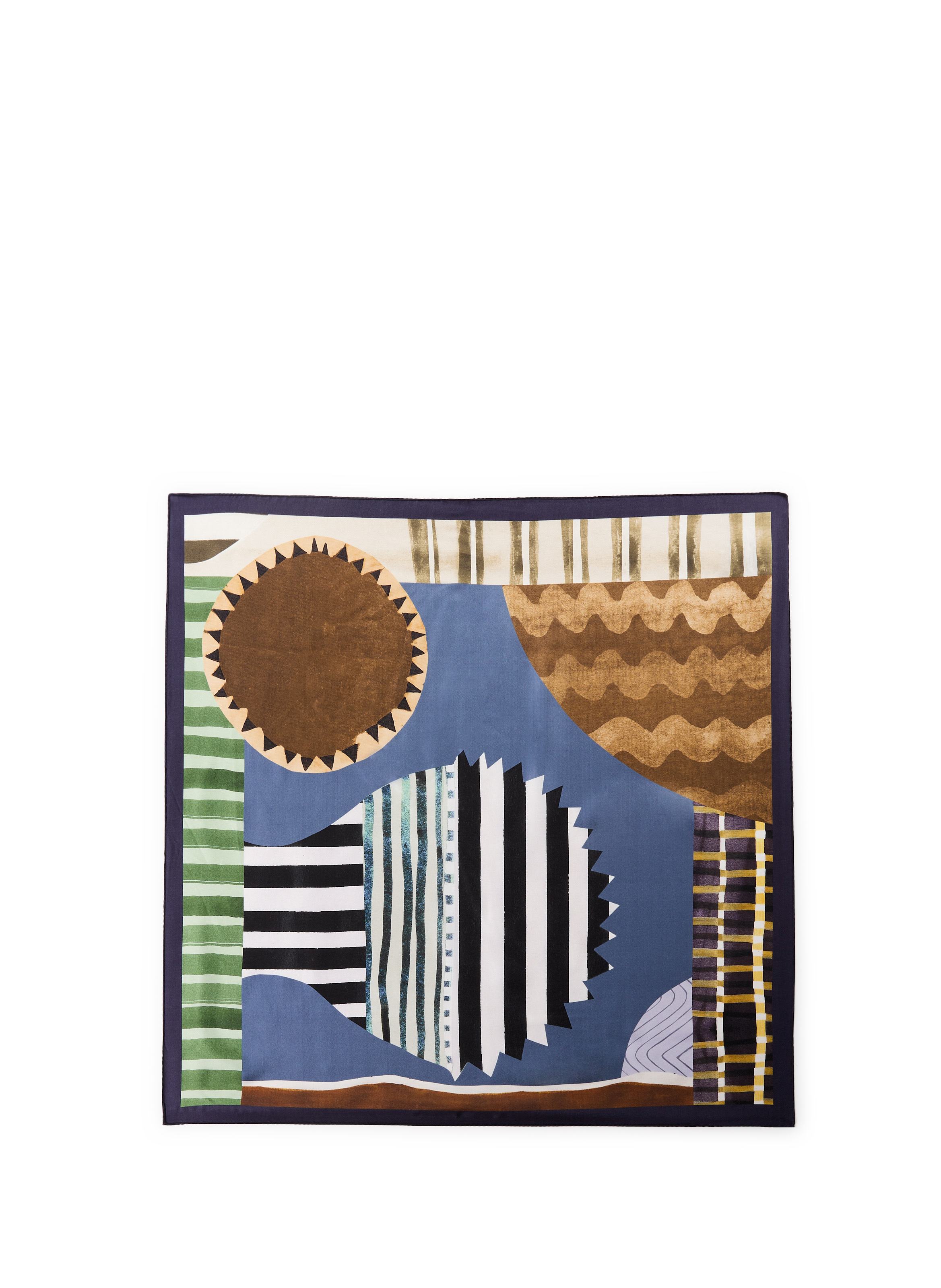 Vierkant, zijden sjaaltje AU PRINTEMPS PARIS Veelkleurig