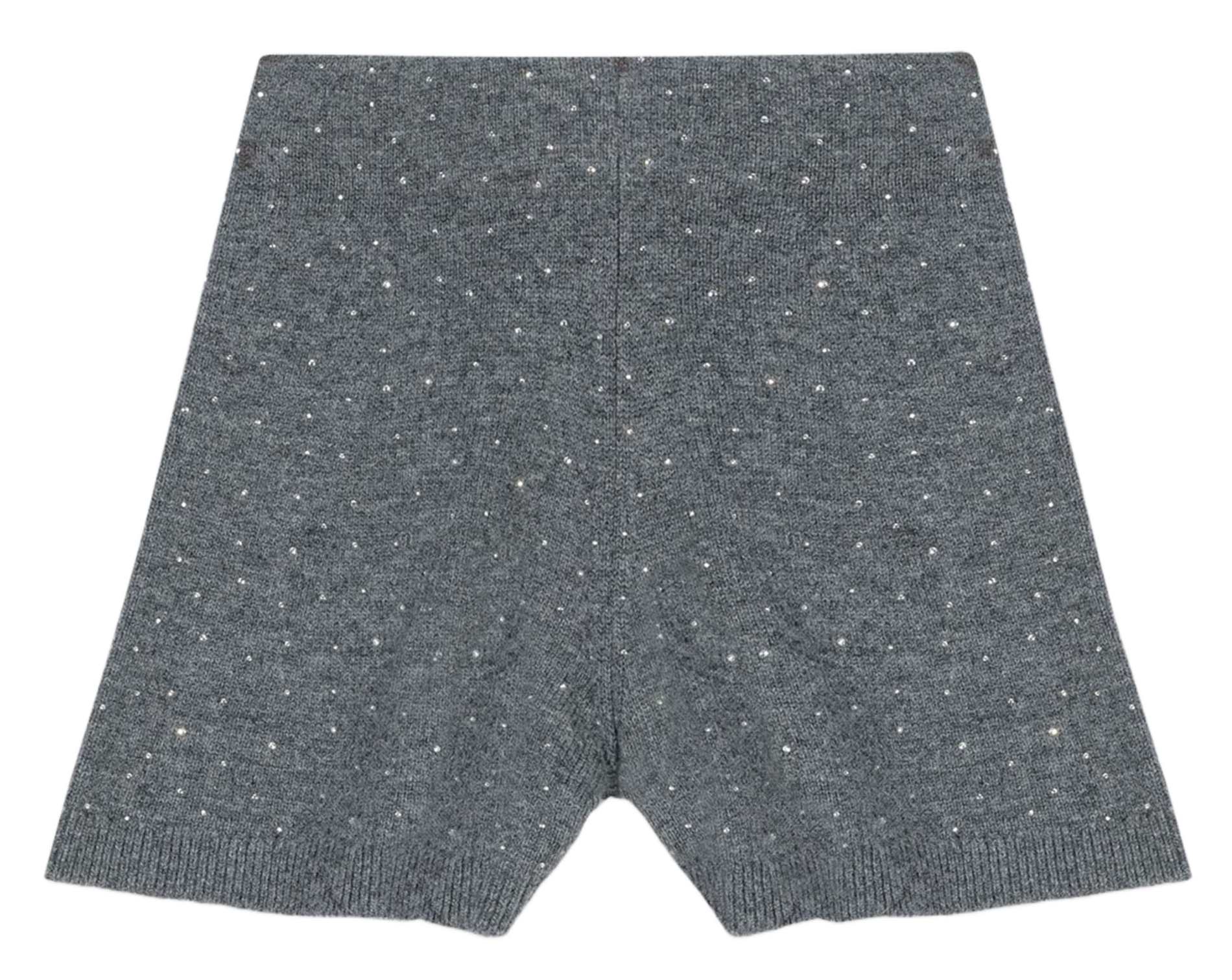 Short en maille à strass MAJE Gris