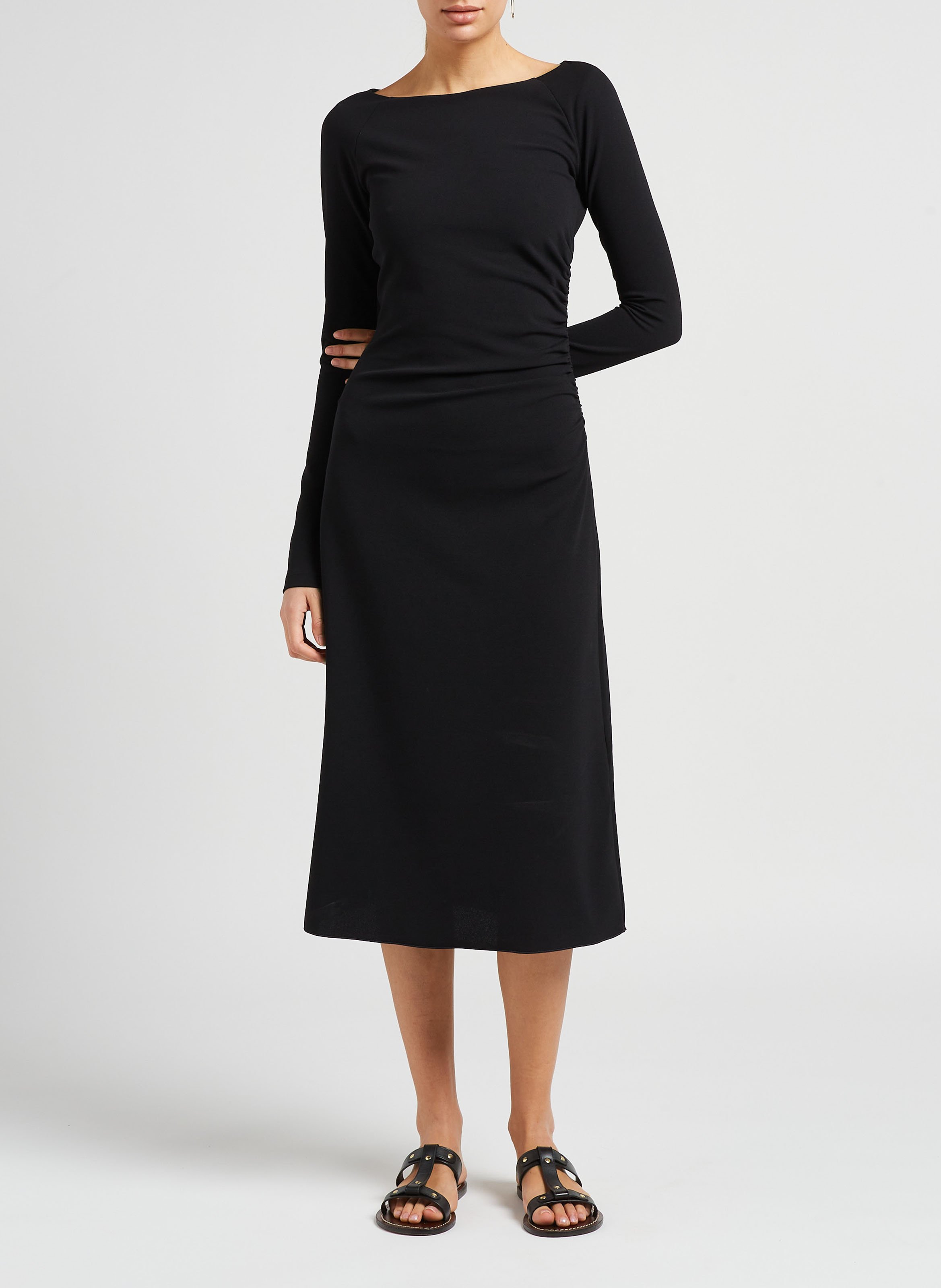 Robe midi col bateau MAX&Co. Noir