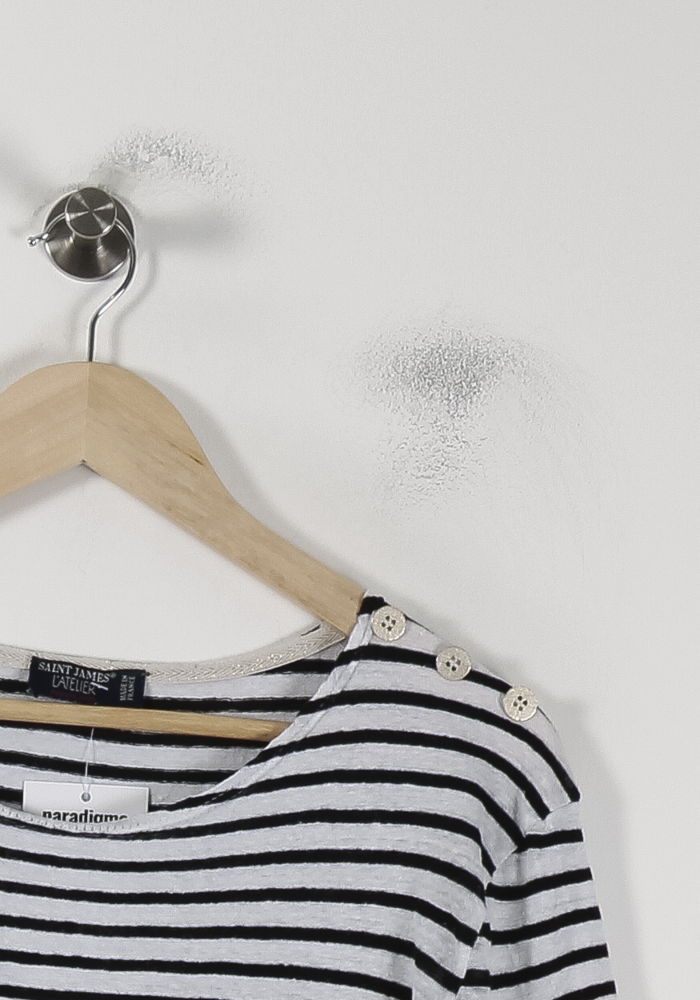 Tommy Badge T-shirt SAINT JAMES - Seconde Main White